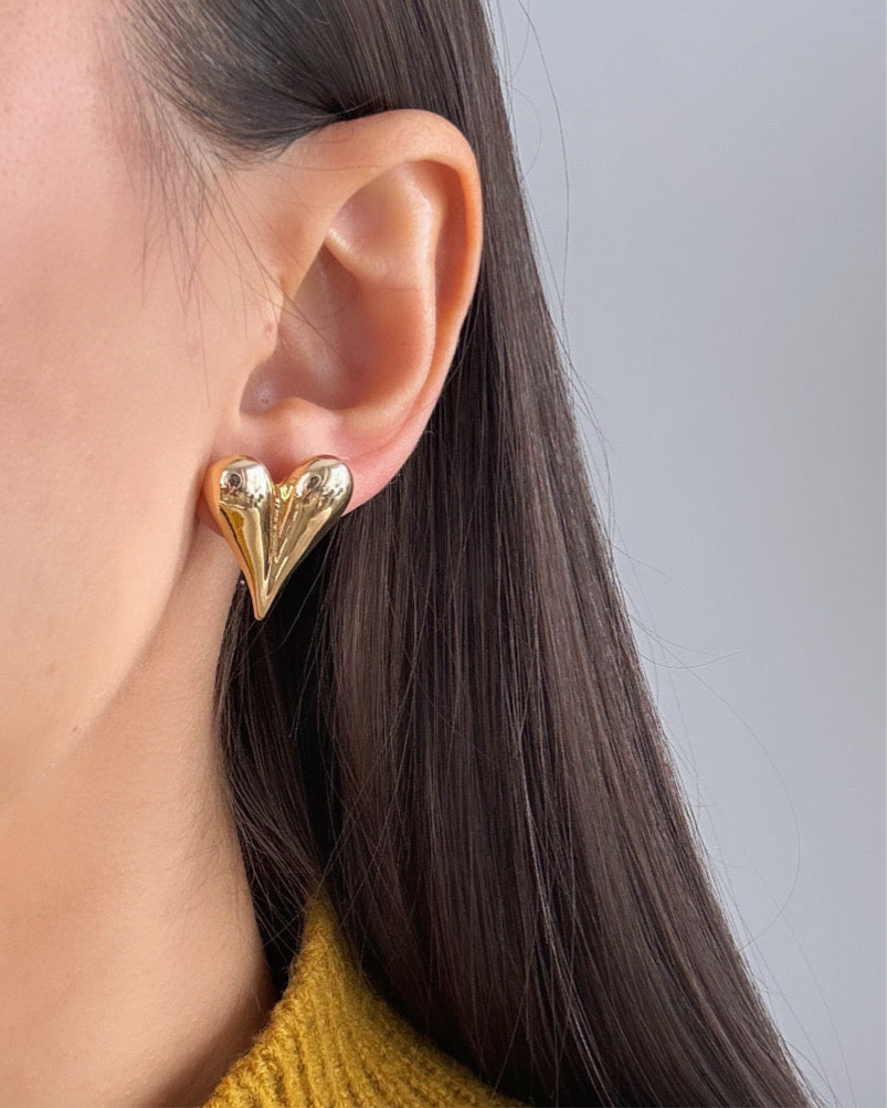 İTHAL KALP MODEL GOLD KÜPE