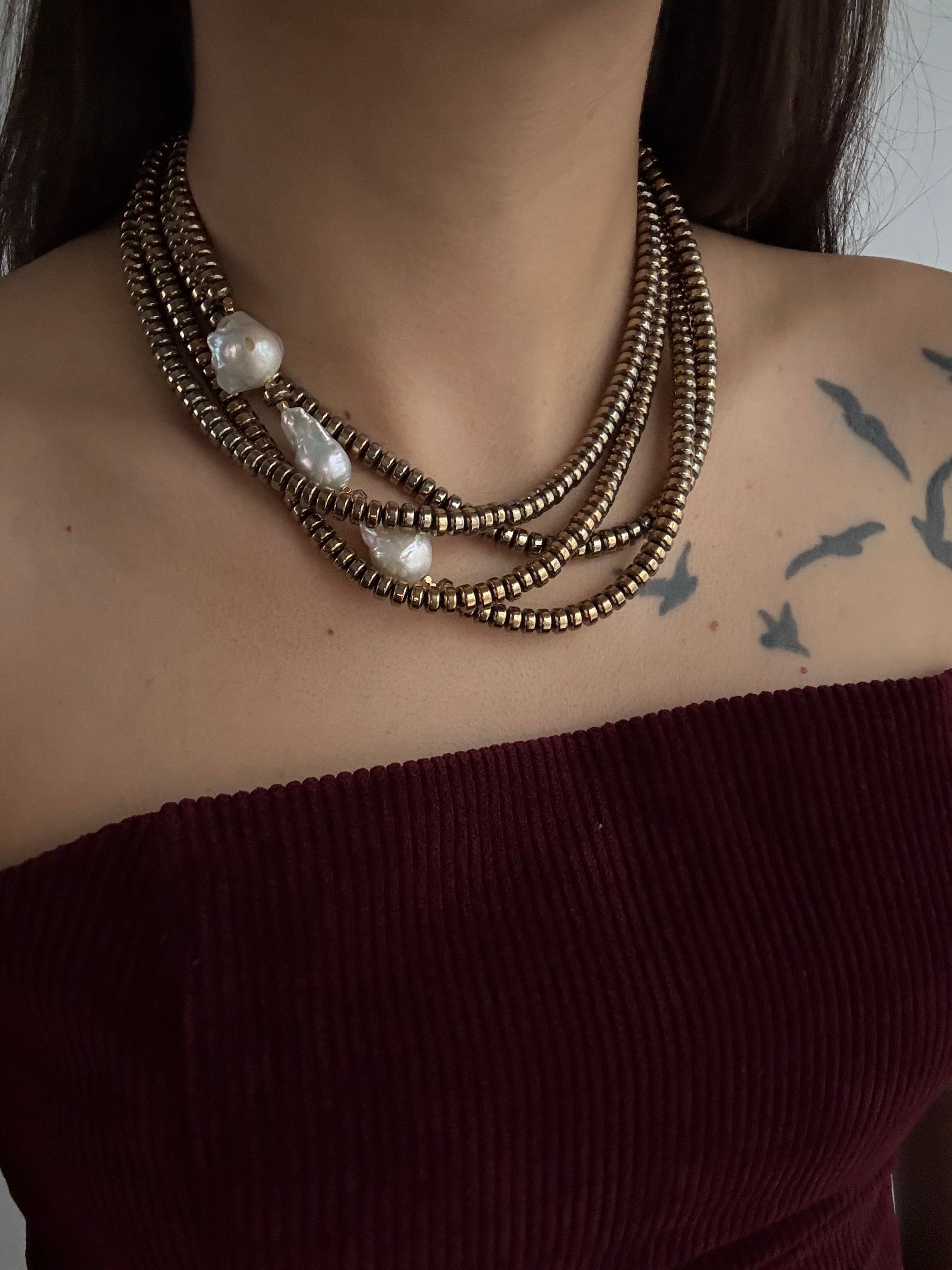 MİNERVA GERÇEK İNCİ DETAYLI KOLYE