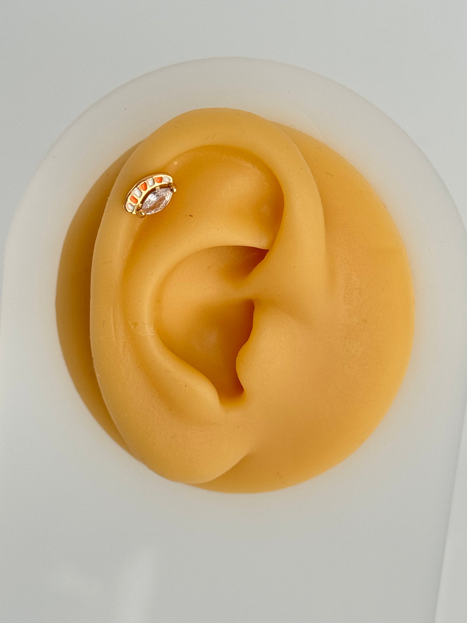 İTHAL RENKLİ GÖZ DETAYLI GOLD PİERCİNG