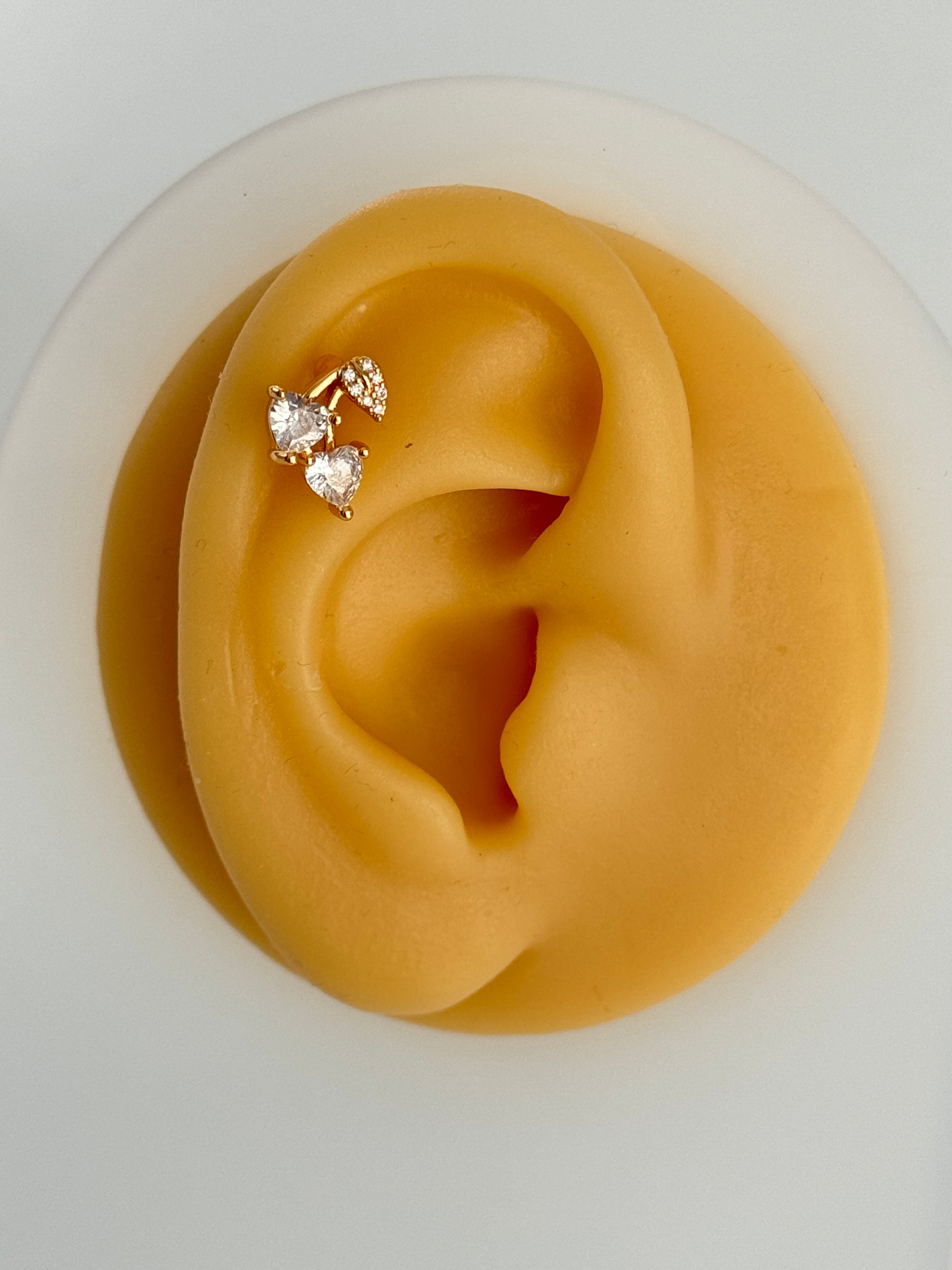 İTHAL KALPLİ KİRAZ MODEL GOLD PİERCİNG