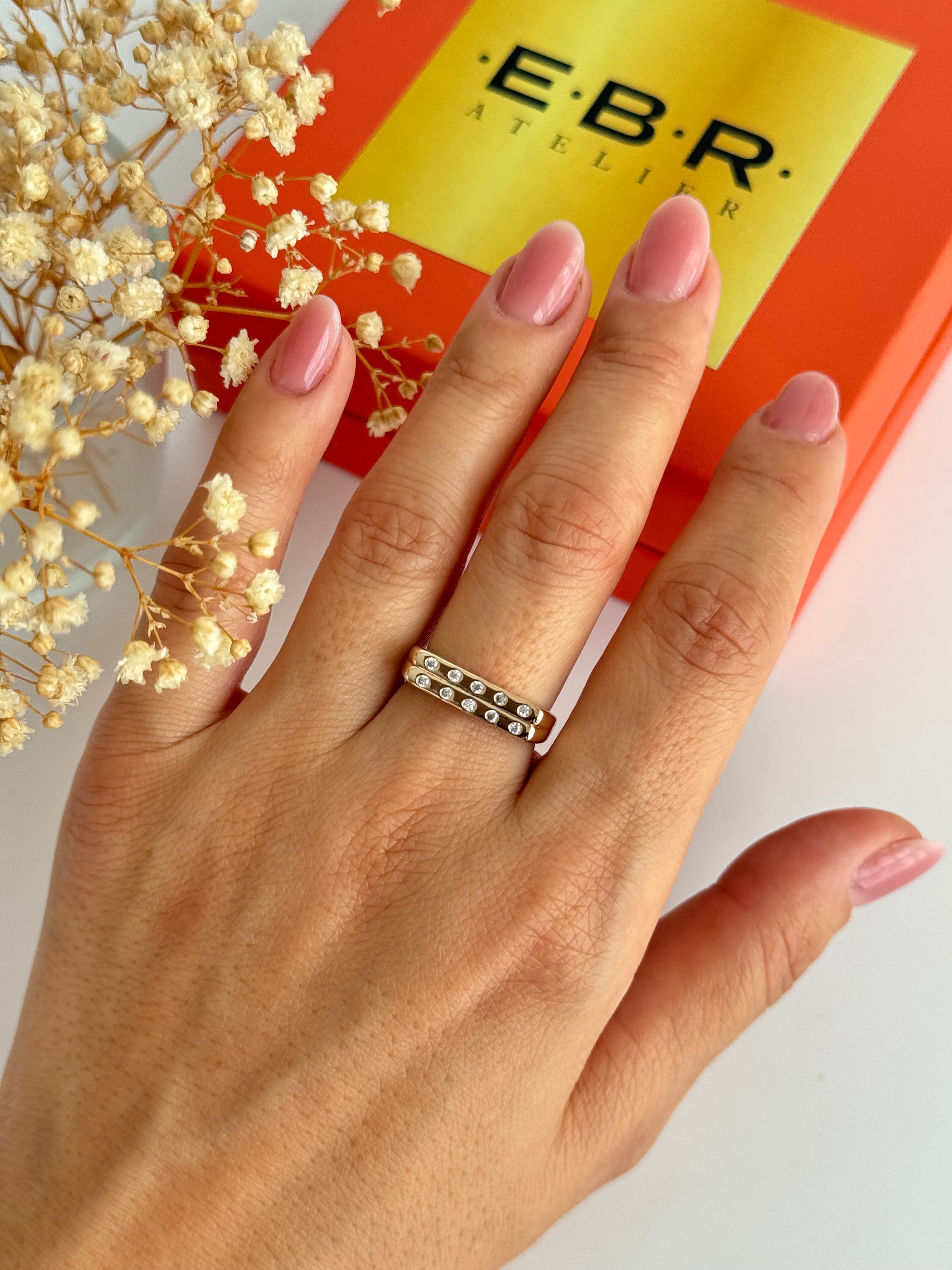 İTHAT TAŞ DETAYLI AYARLANABİLİR GOLD YÜZÜK