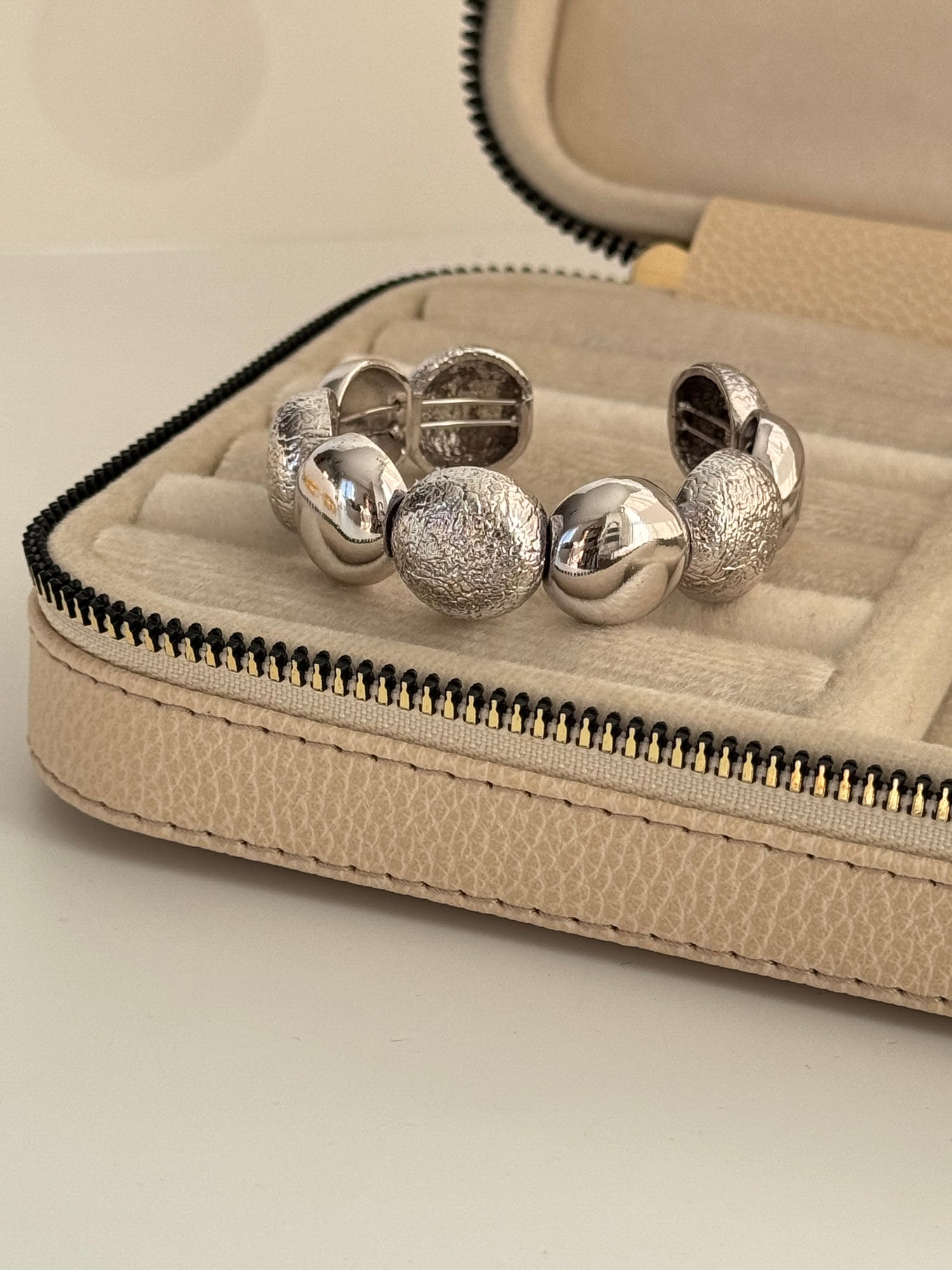 MEHSA AYARLANABİLİR SİLVER ALTIN KAPLAMA KELEPÇE BİLEKLİK