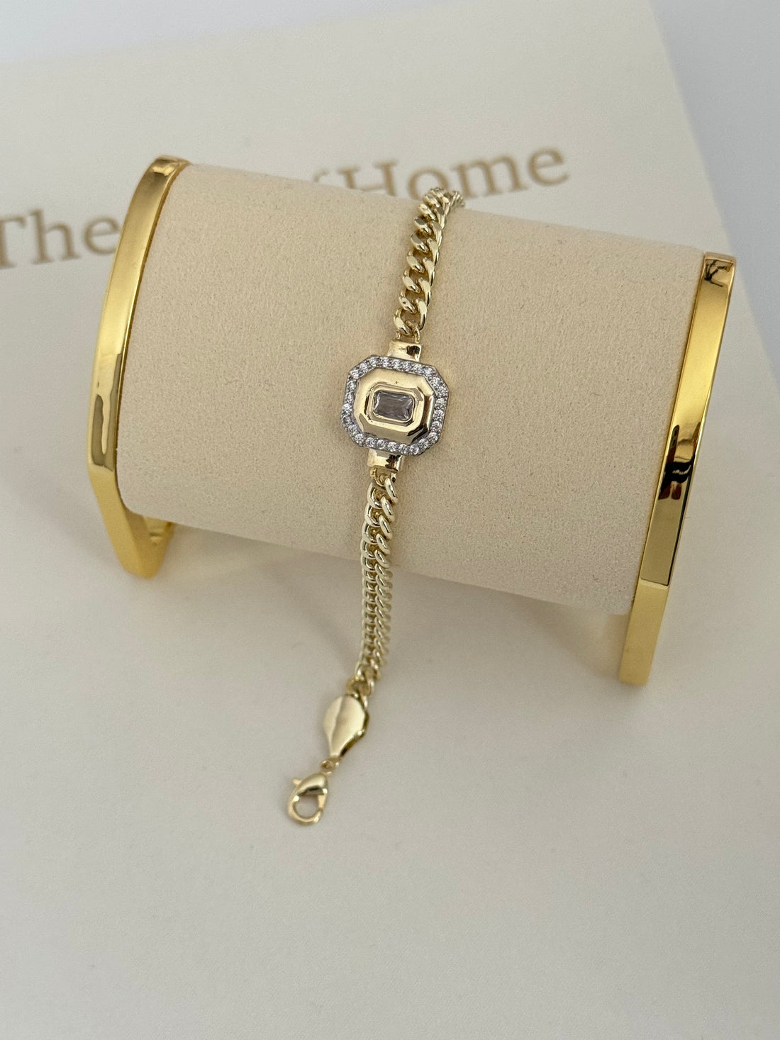 FLEURE BAGET DETAYLI GOLD ZİNCİR BİLEKLİK