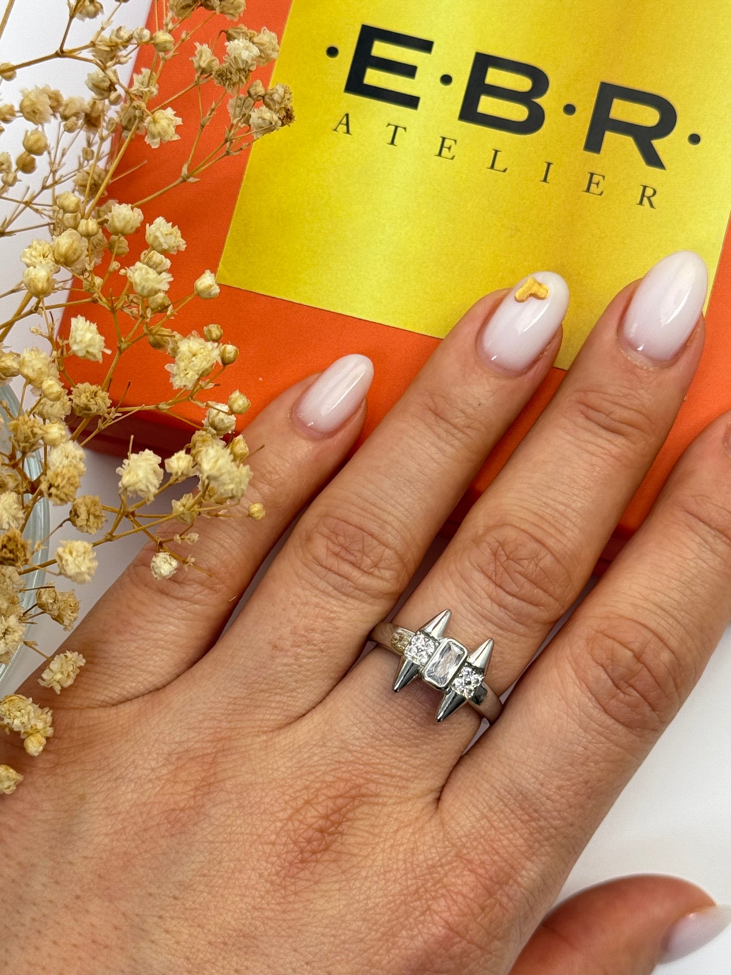 İTHAL TAŞLI SİLVER AYARLANABİLİR YÜZÜK