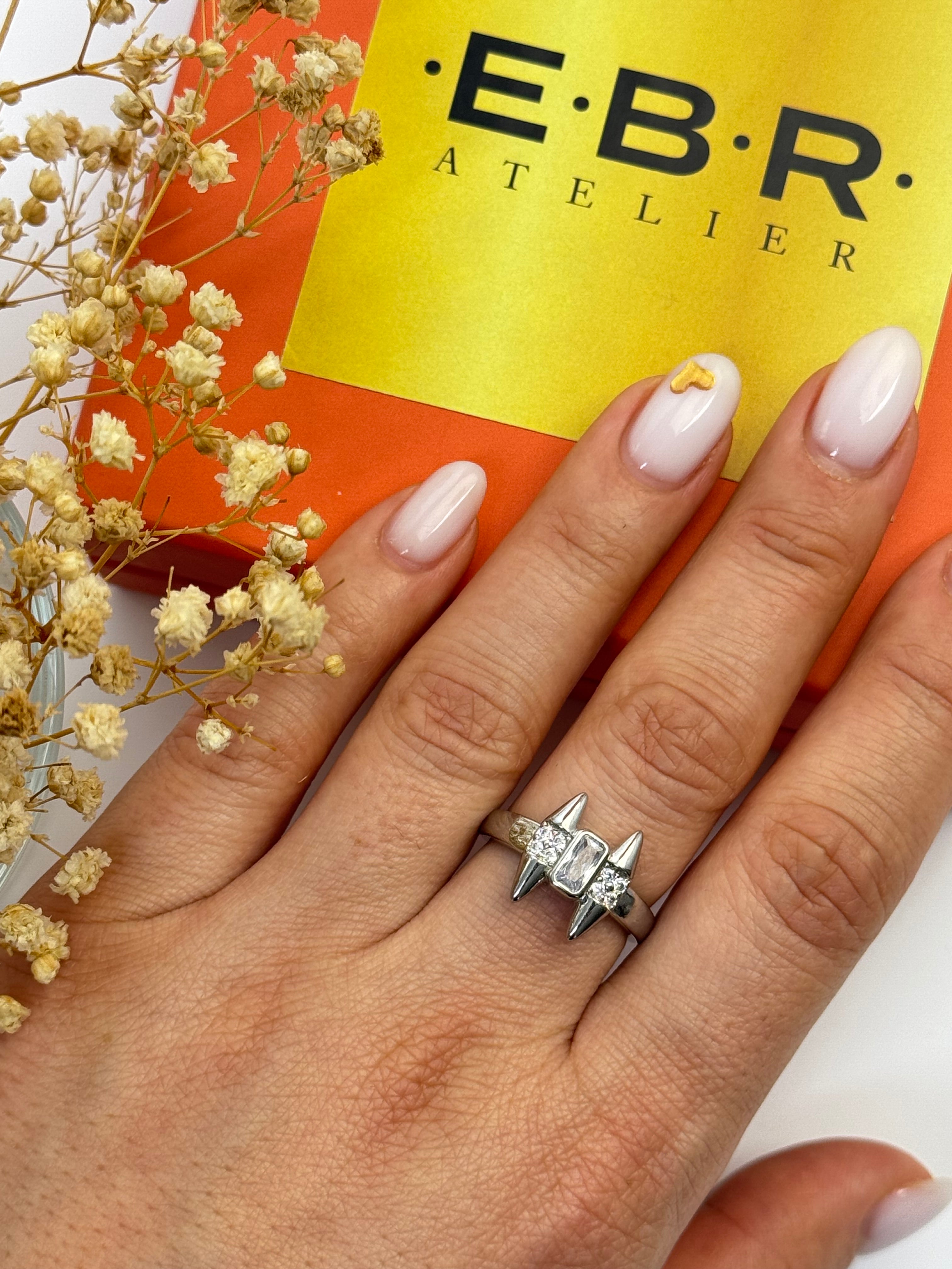 İTHAL TAŞLI SİLVER AYARLANABİLİR YÜZÜK