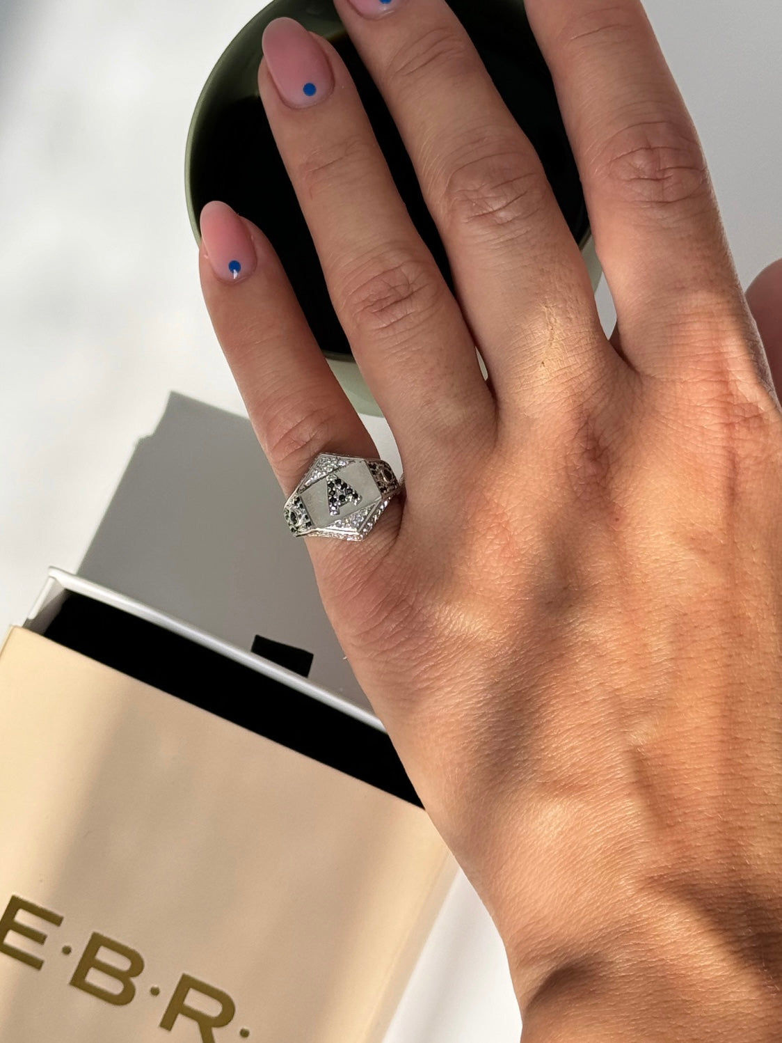 İTHAL A HARF AYARLANABİLİR SİLVER SERÇE PARMAK YÜZÜK