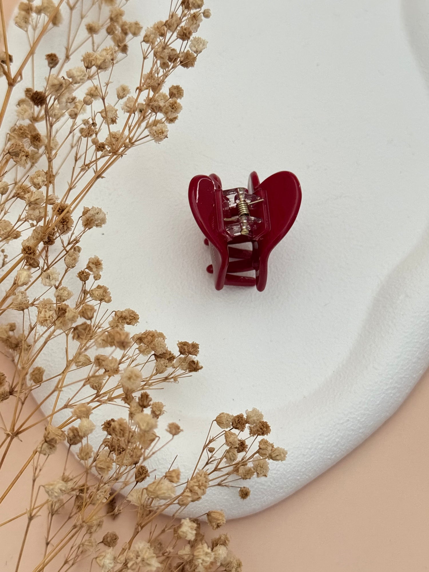 İTHAL KIRMIZI KALP MODELLİ KÜÇÜK KEMİK MANDAL TOKA