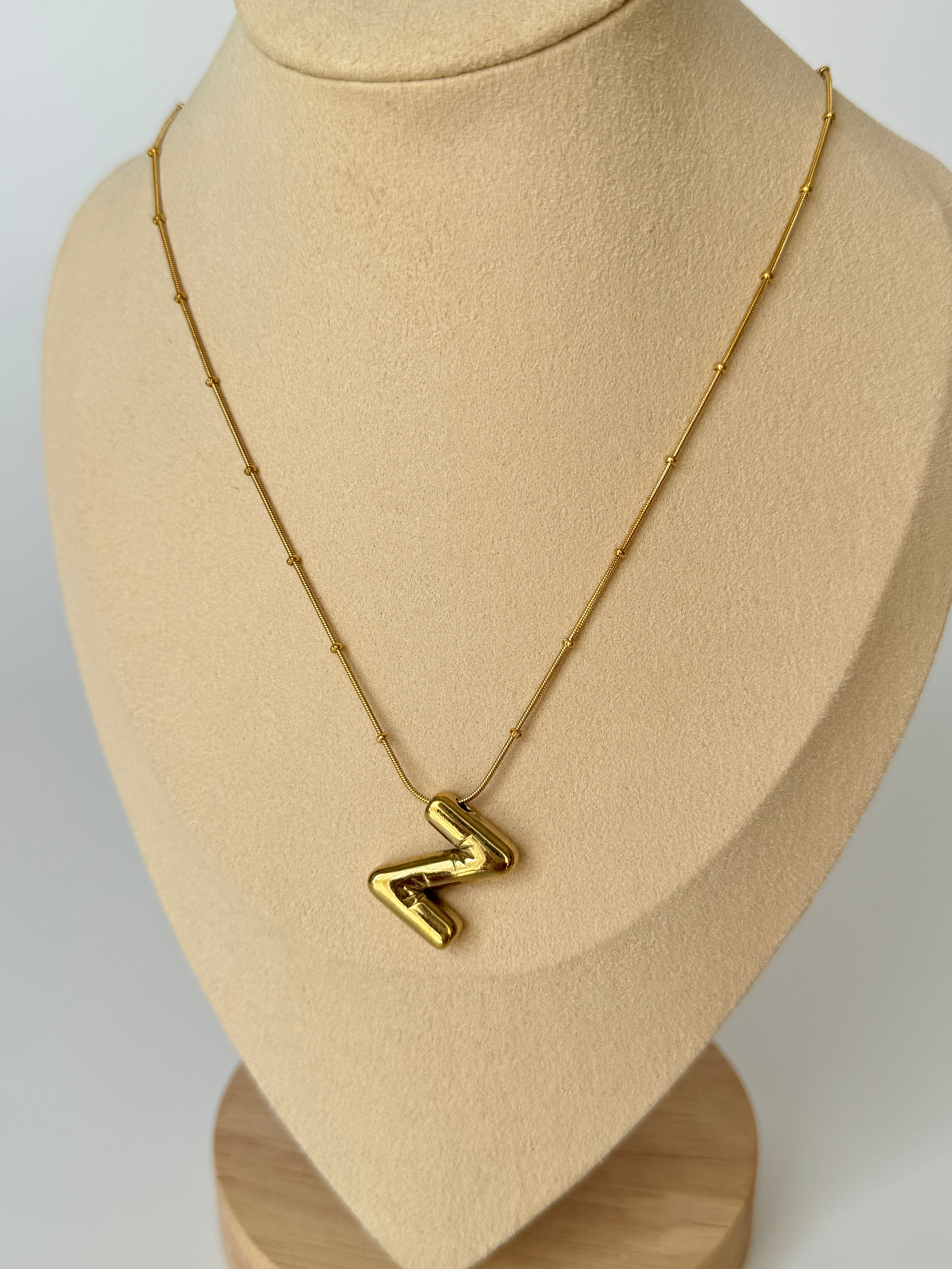 İthal Balon Z Harf Gold Kolye