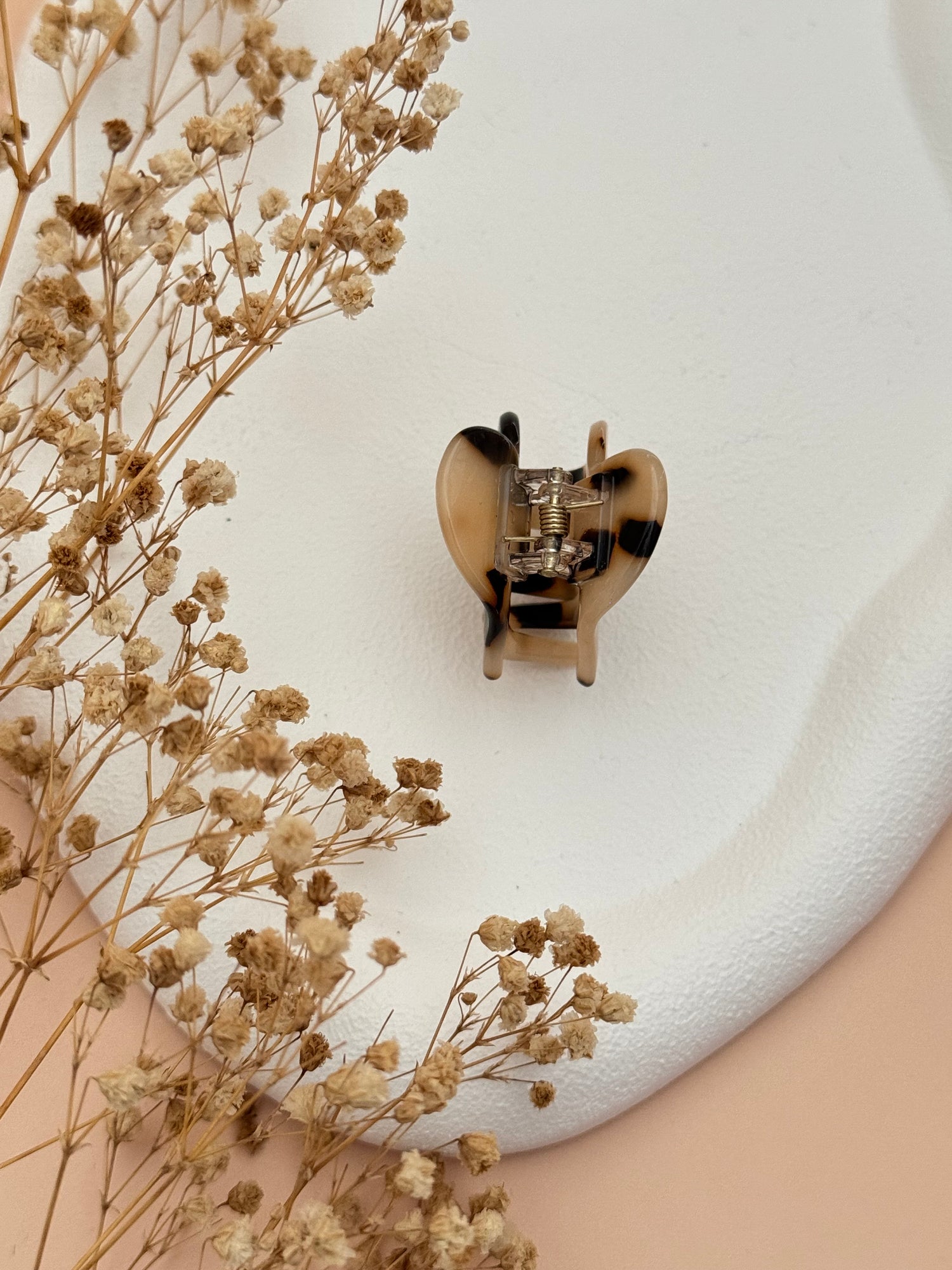 İTHAL LEOPAR KALP MODELLİ KÜÇÜK KEMİK MANDAL TOKA