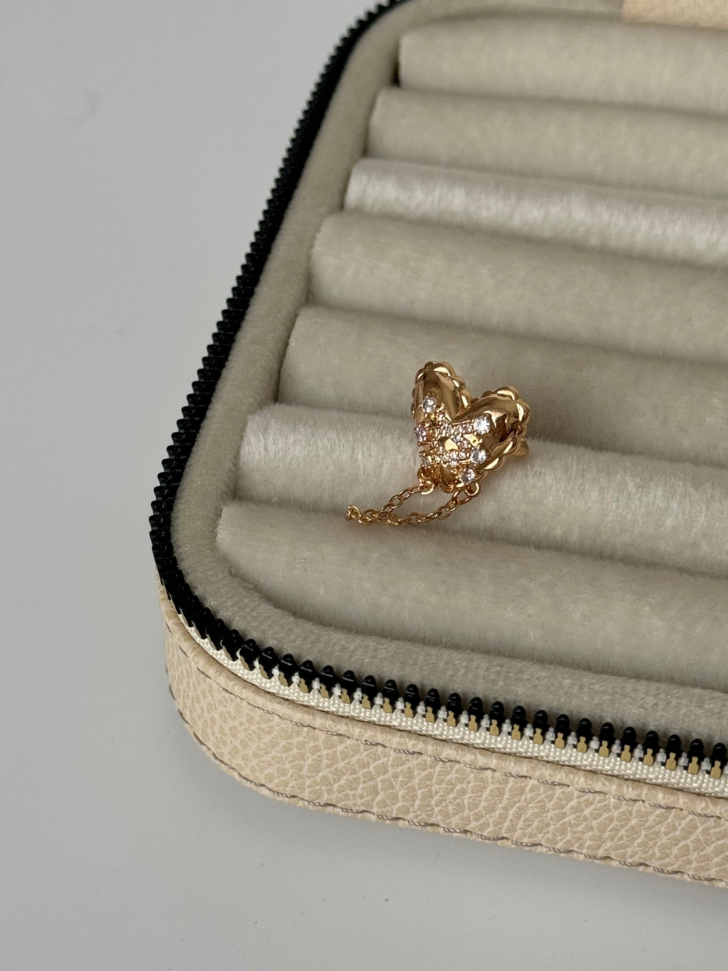 İTHAL KALPLİ GOLD SAĞ KULAK KIKIRDAK KÜPE EARCUFF