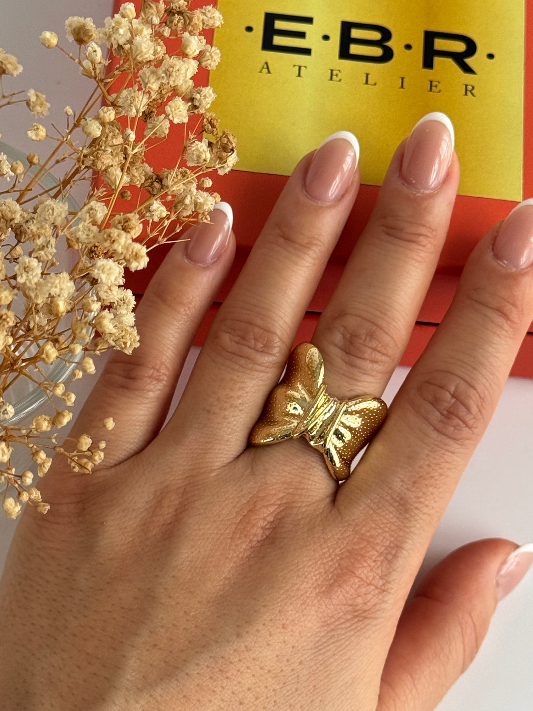 İTHAL FİYONK DETAYLI GOLD AYARLANABİLİR YÜZÜK