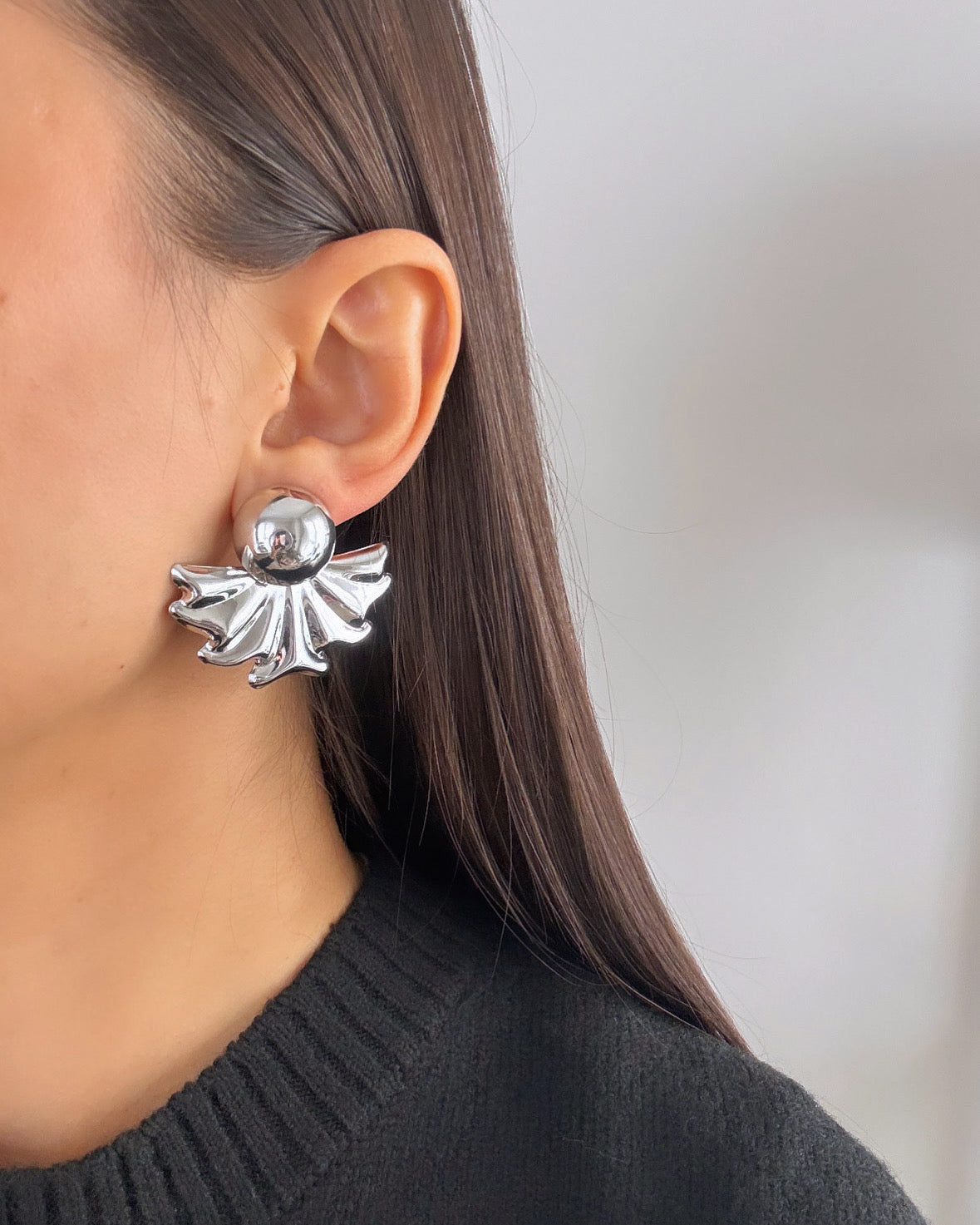 İTHAL YELPAZE MODEL SİLVER KÜPE