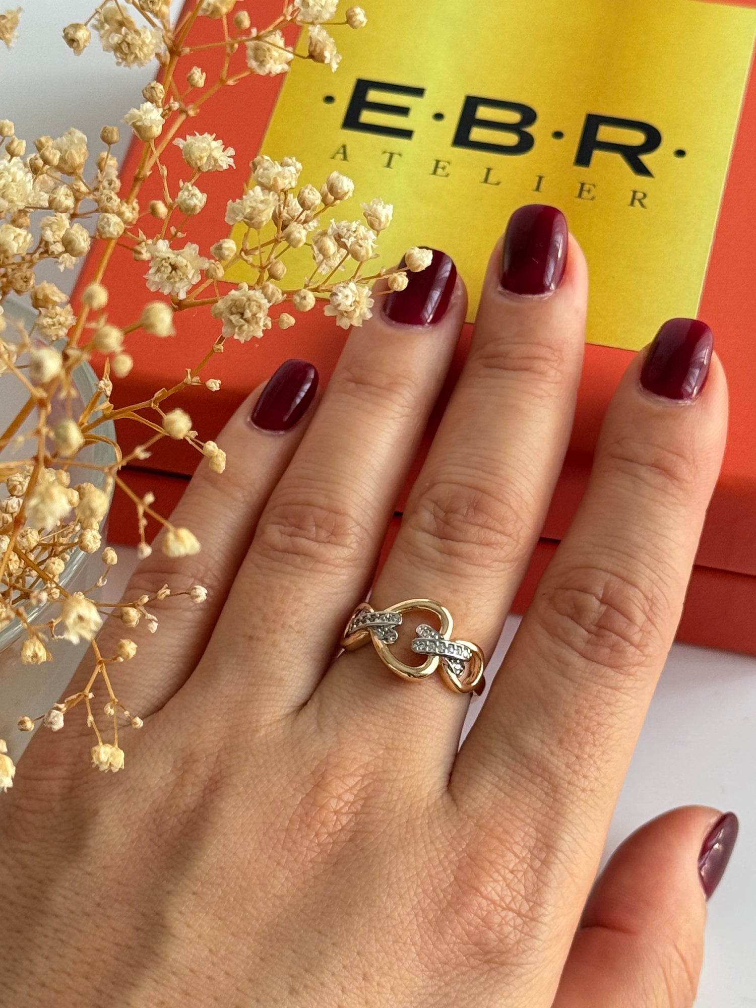 İTHAL TAŞLI GOLD AYARLANABİLİR YÜZÜK