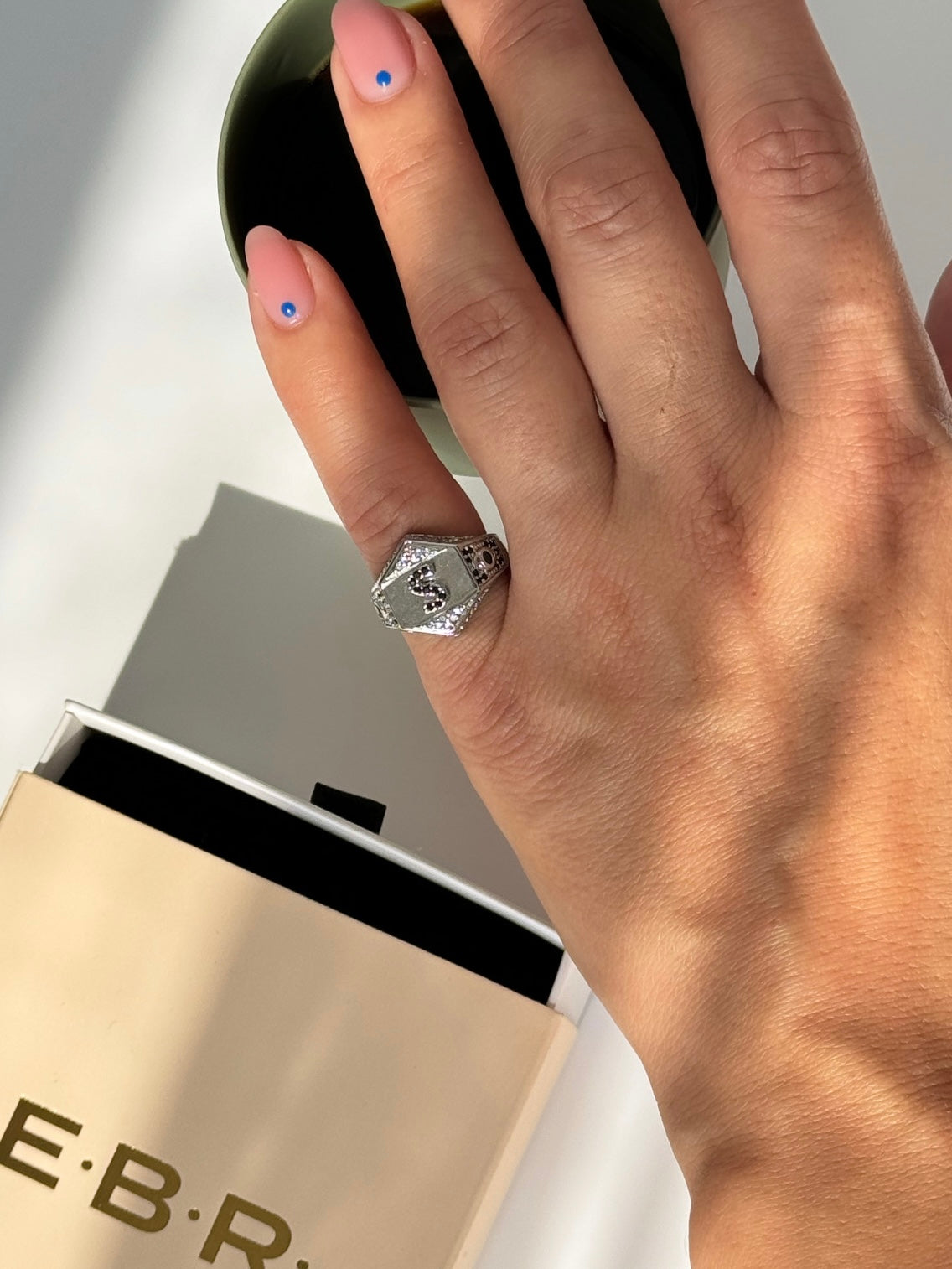 İTHAL S HARF AYARLANABİLİR SİLVER SERÇE PARMAK YÜZÜK