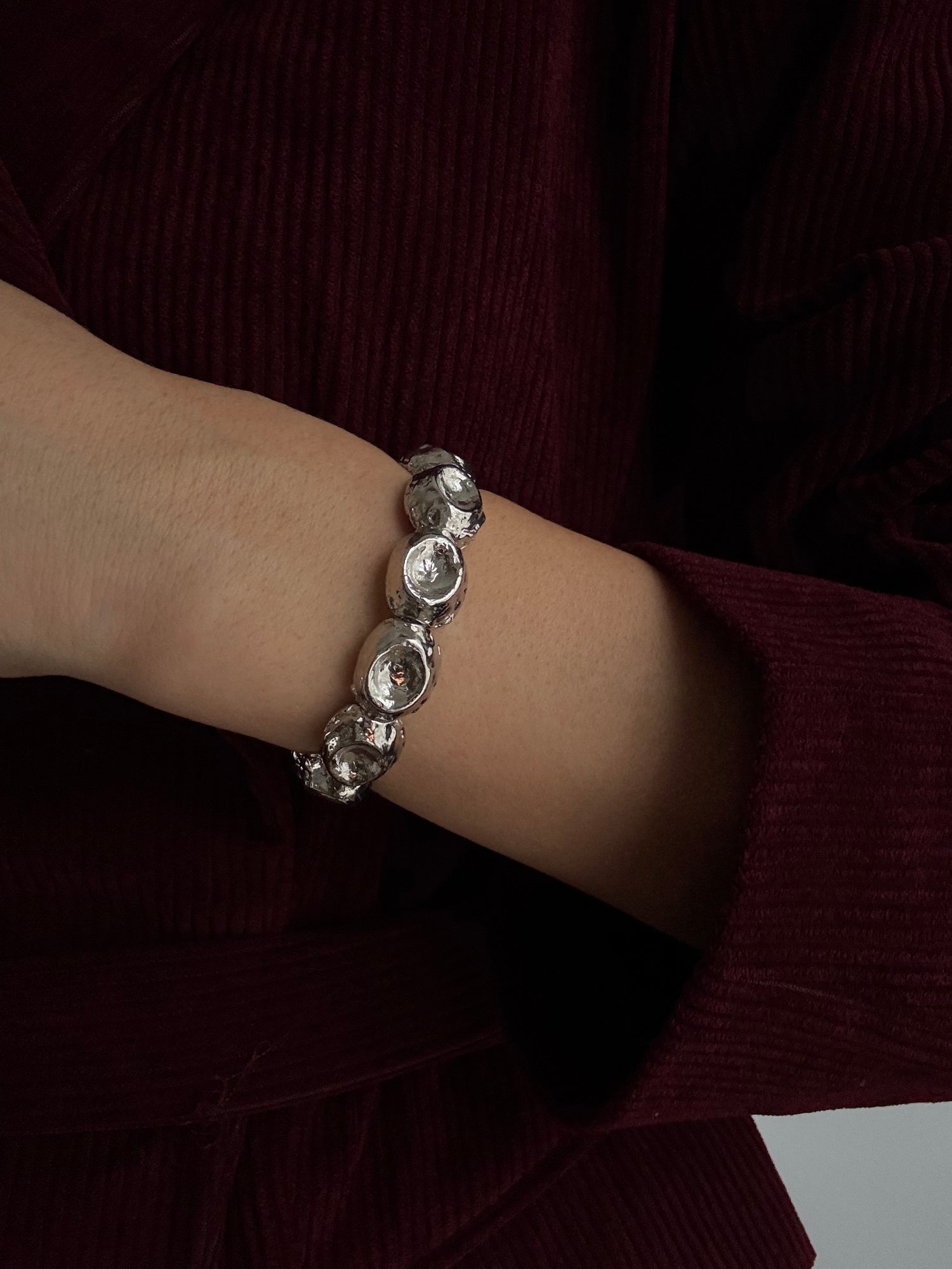 JEYAN ALTIN KAPLAMA AYARLANABİLİR SİLVER KELEPÇE BİLEKLİK