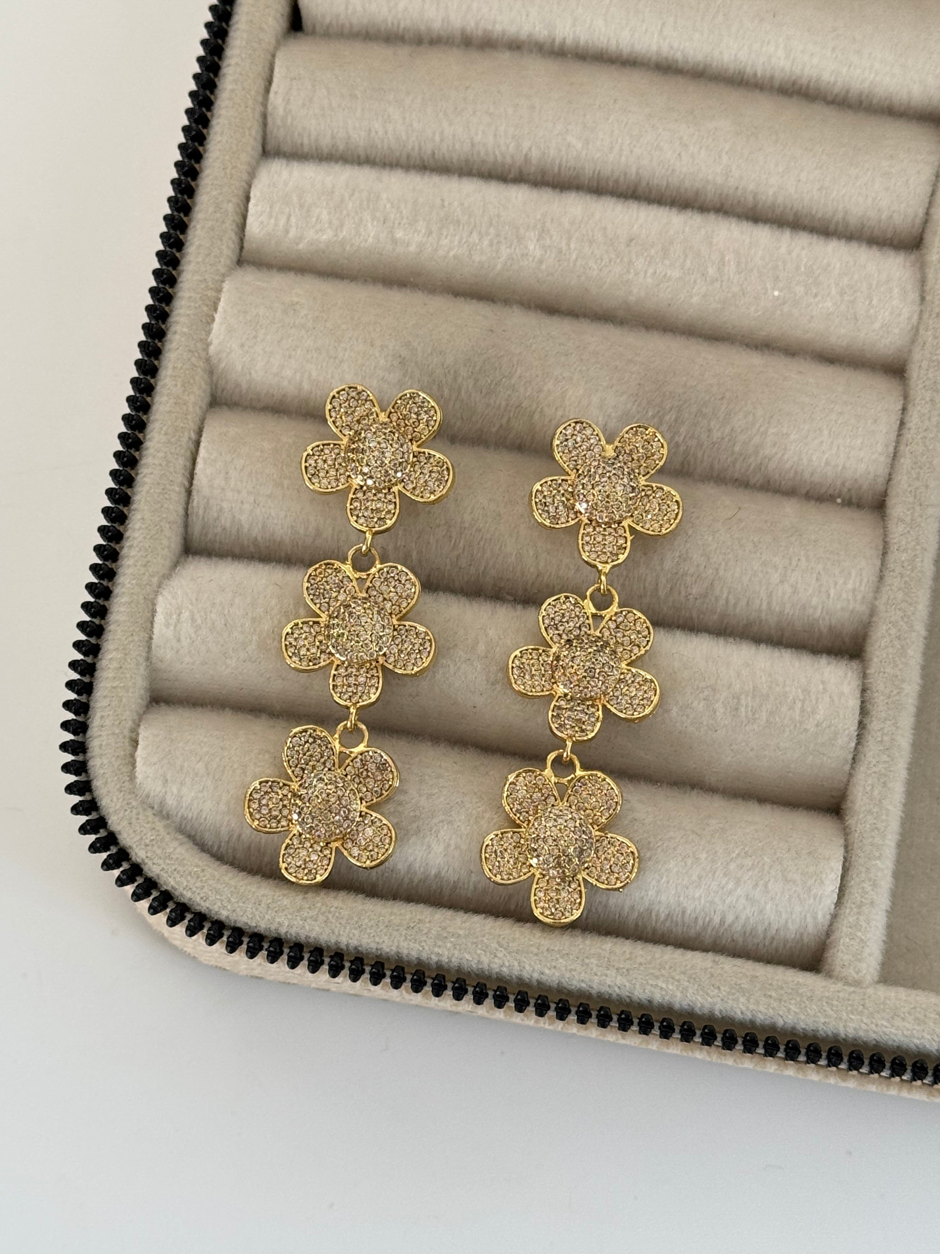 PAPATYA SIRALI ALTIN KAPLAMA KÜPE