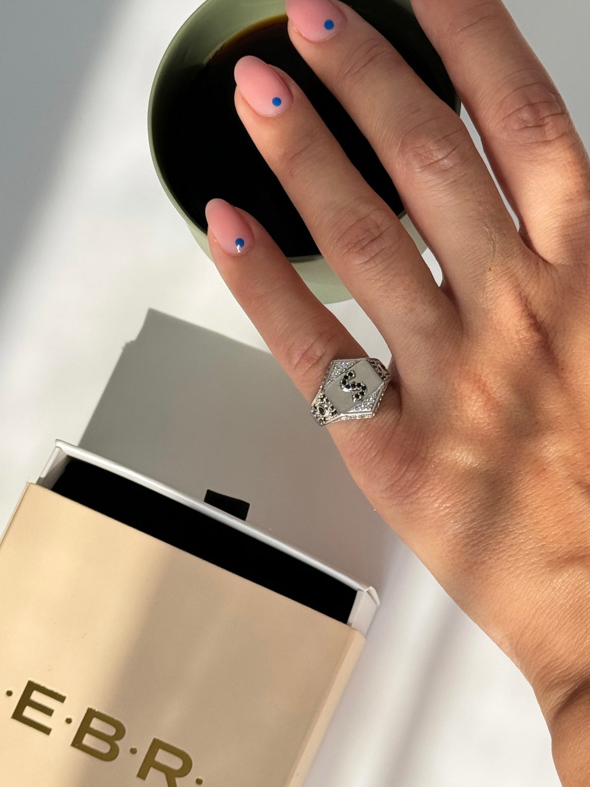 İTHAL S HARF AYARLANABİLİR SİLVER SERÇE PARMAK YÜZÜK