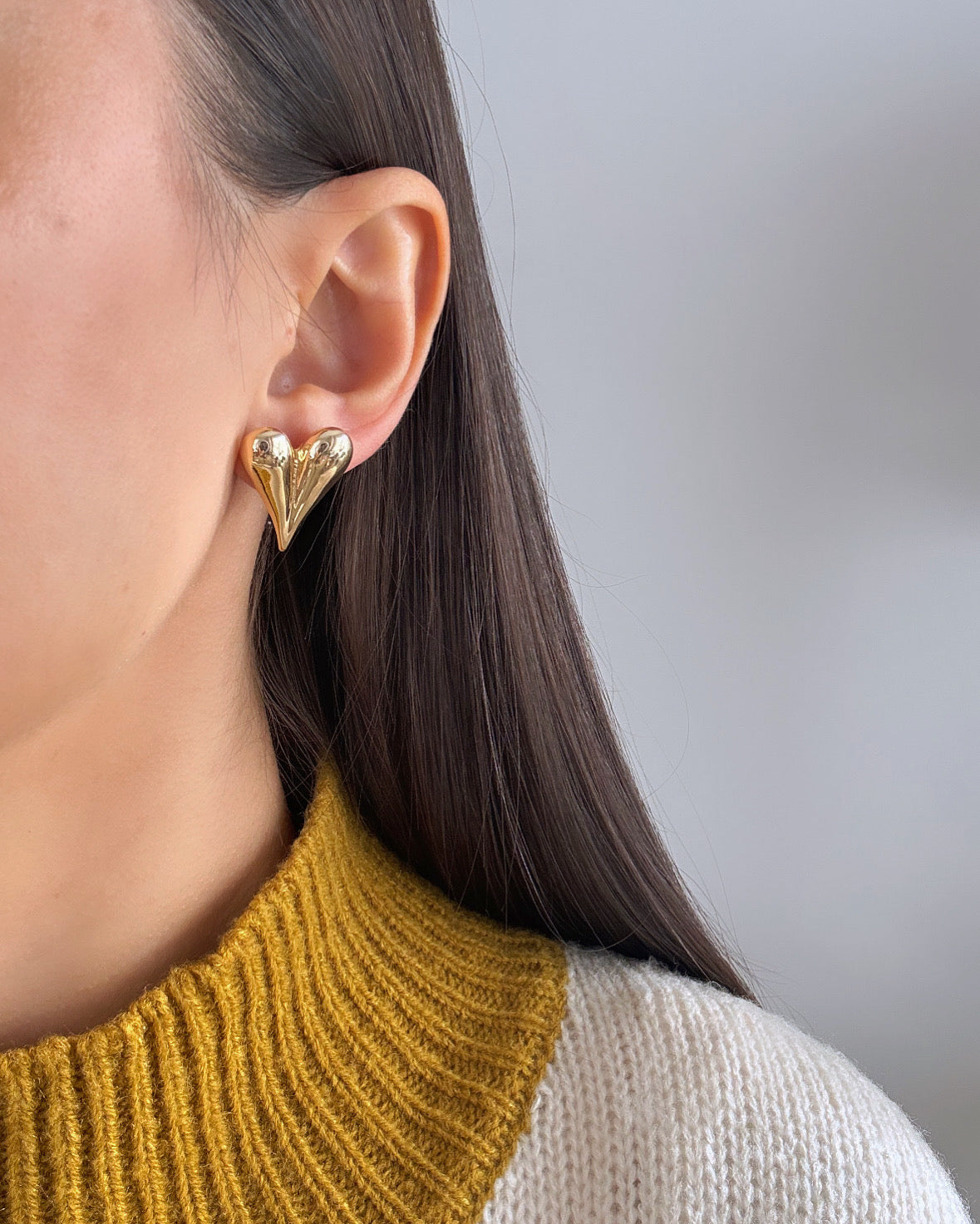 İTHAL KALP MODEL GOLD KÜPE