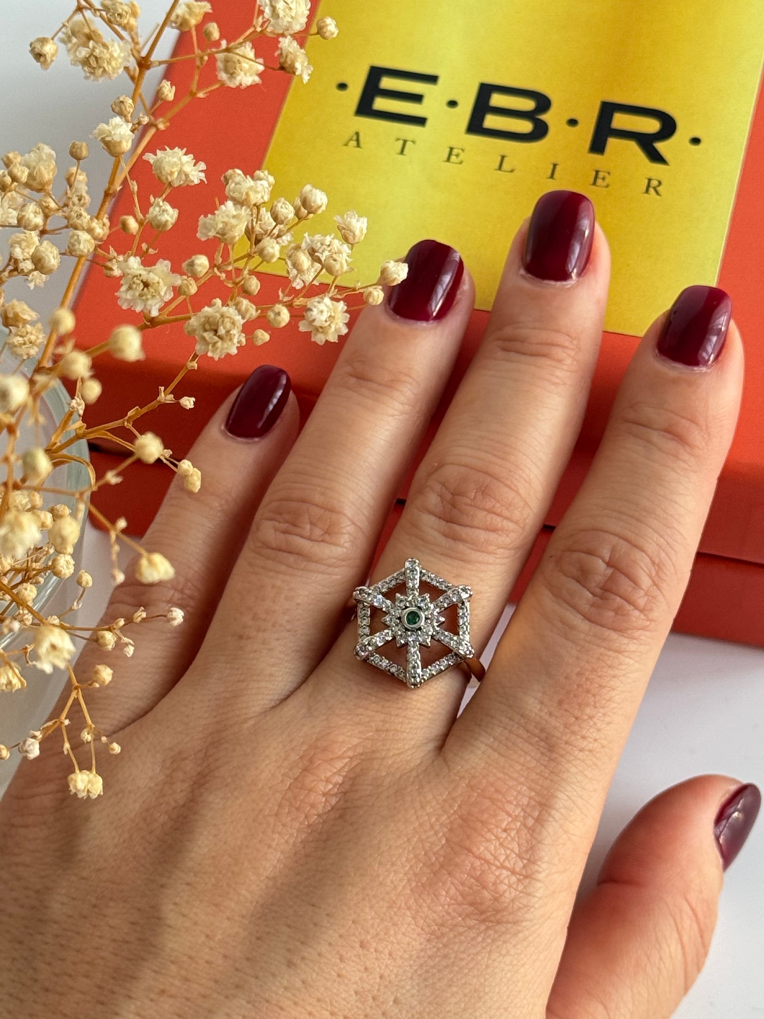 İTHAL TAŞLI GOLD AYARLANABİLİR YÜZÜK