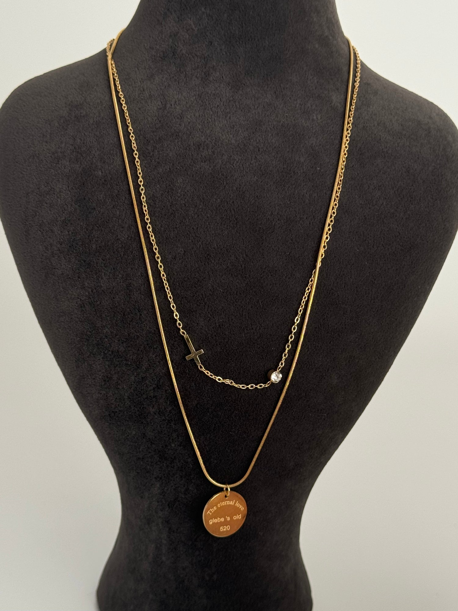 DETAYLI GOLD ÇELİK KOLYE