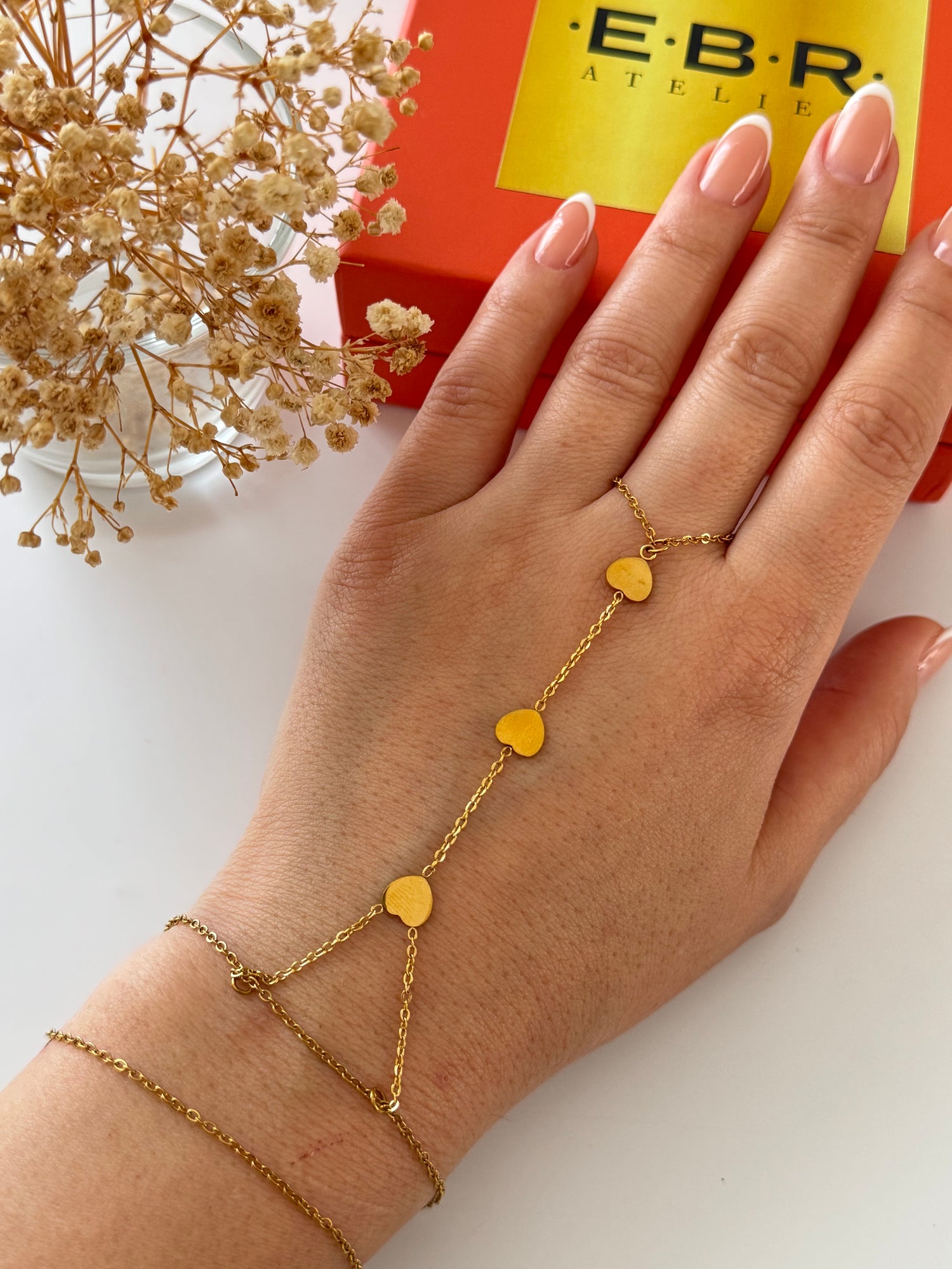 İTHAL KALP DETAYLI GOLD ÇELİK ŞAHMERAN