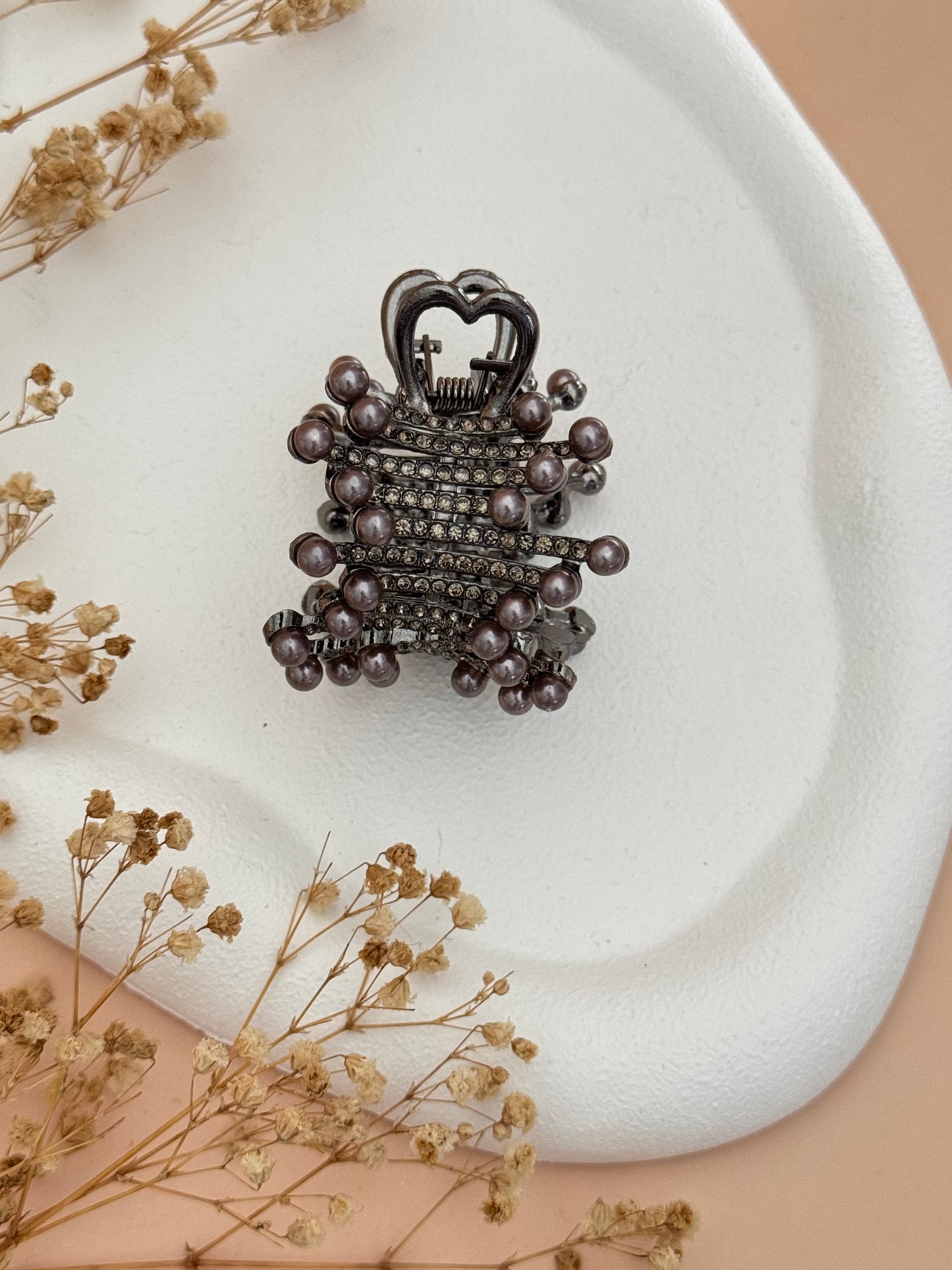 İTHAL TAŞLI SİYAH METAL TOPUZ MANDAL TOKA