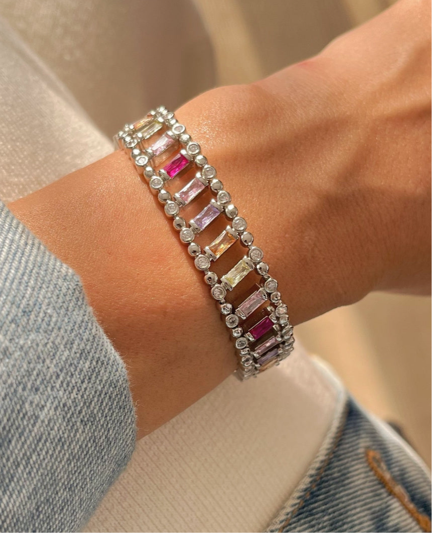 RENKLİ BAGET TAŞLI BİLEKLİK