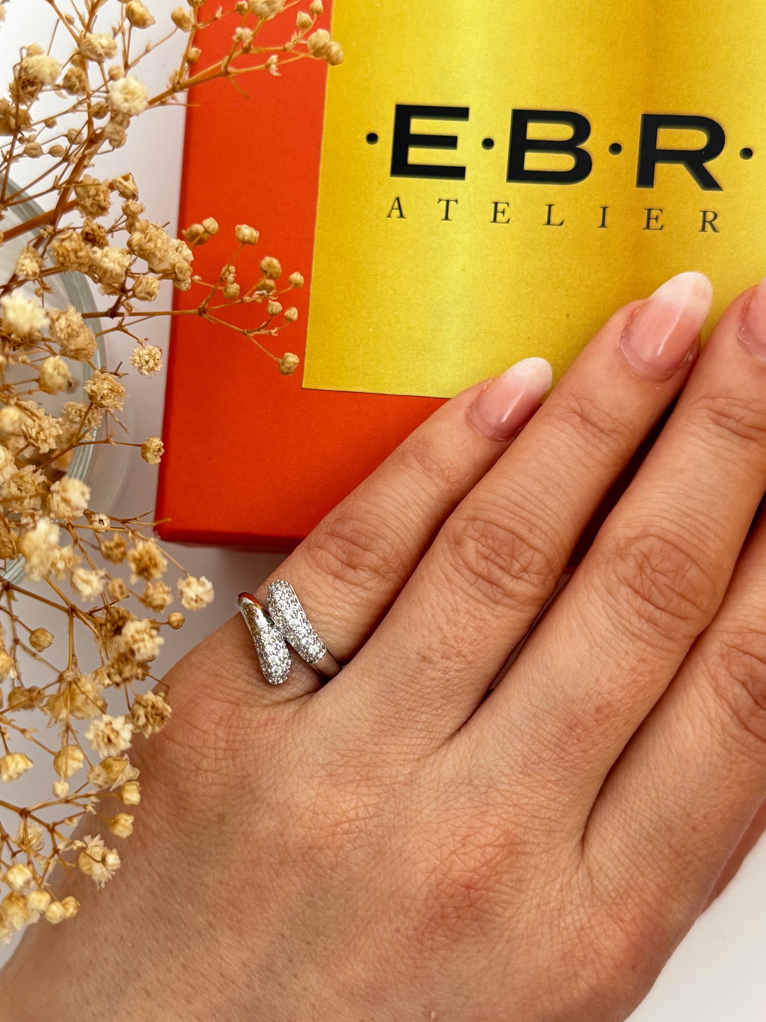 EON TAŞ DETAYLI SİLVER SERÇE PARMAK AYARLANABİLİR YÜZÜK