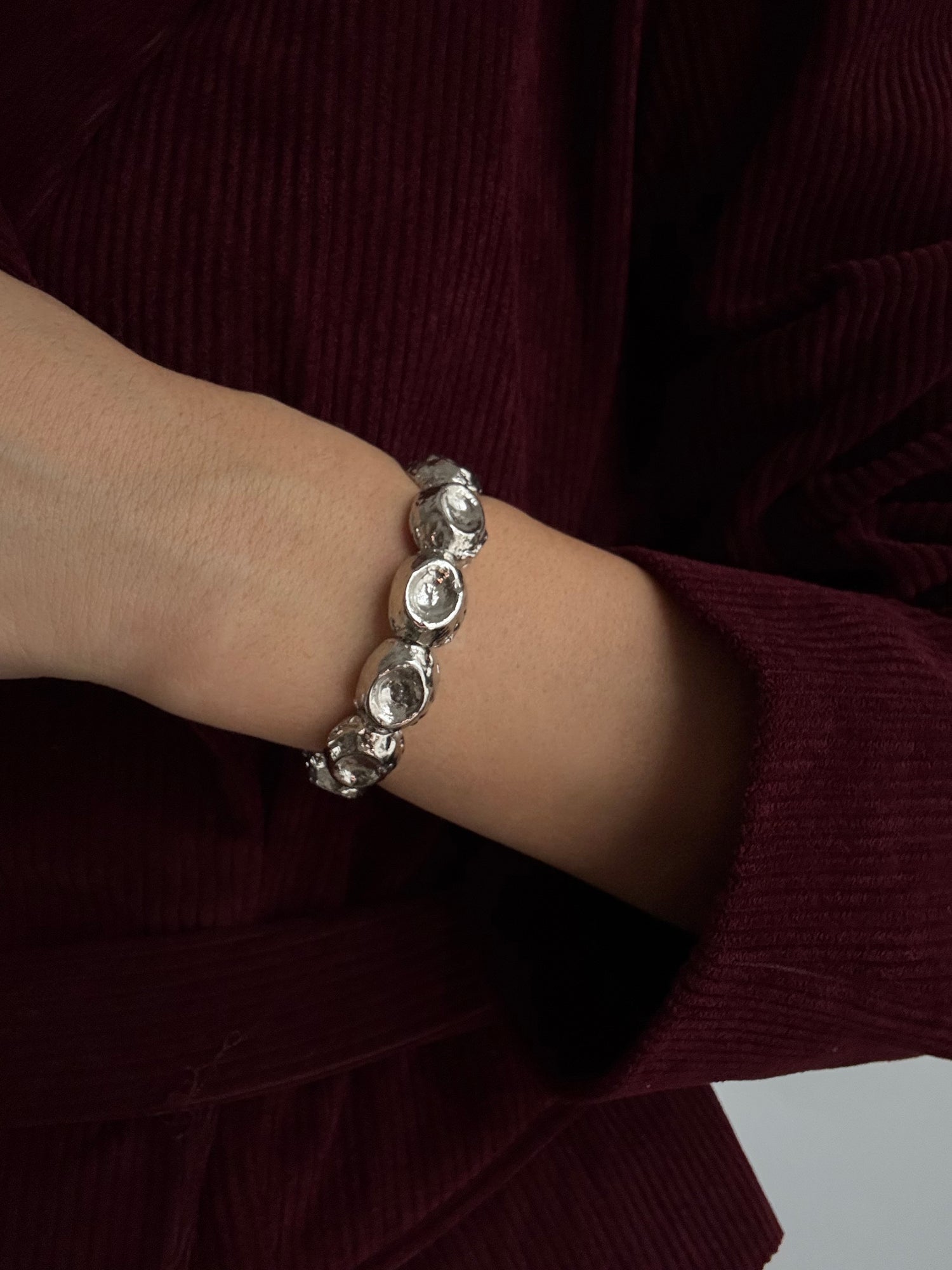 JEYAN ALTIN KAPLAMA AYARLANABİLİR SİLVER KELEPÇE BİLEKLİK