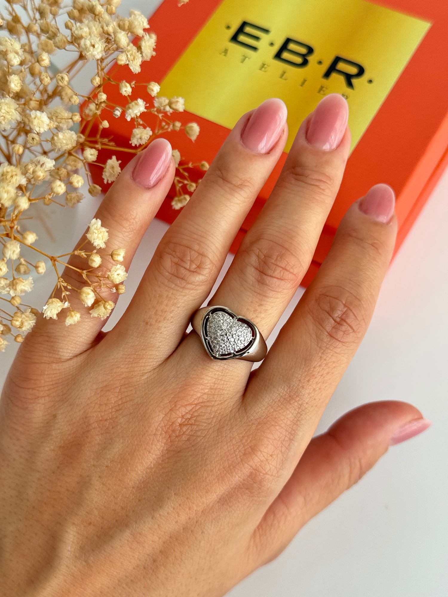 İTHAT KALP DETAYLI AYARLANABİLİR SİLVER YÜZÜK