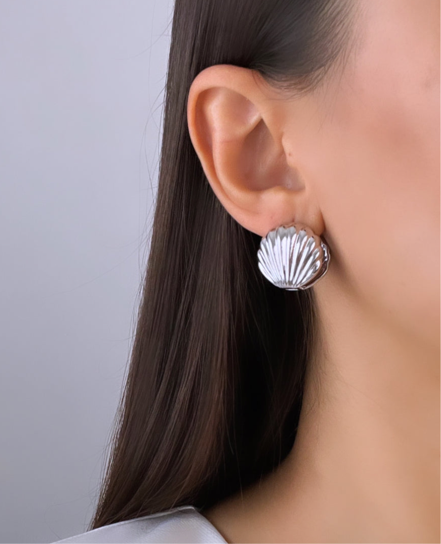 İTHAL DENİZ KABUĞU SİLVER KÜPE