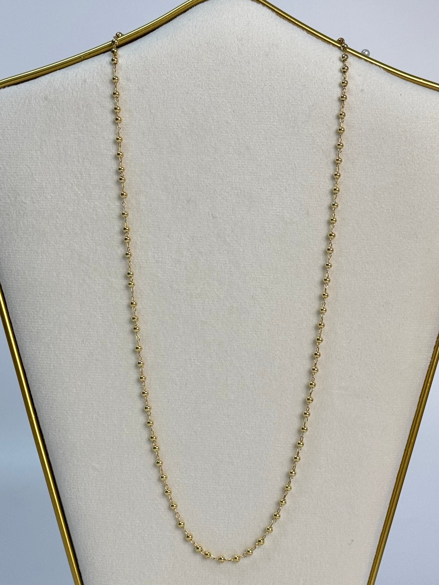 İTHAL UZUN DORİKA DETAYLI GOLD KOLYE