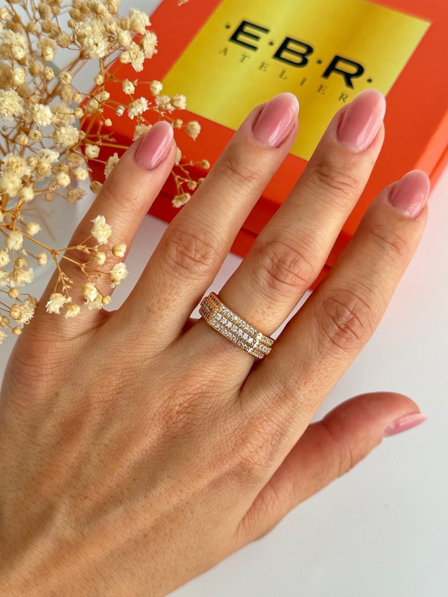 İTHAT TAŞ DETAYLI AYARLANABİLİR GOLD YÜZÜK