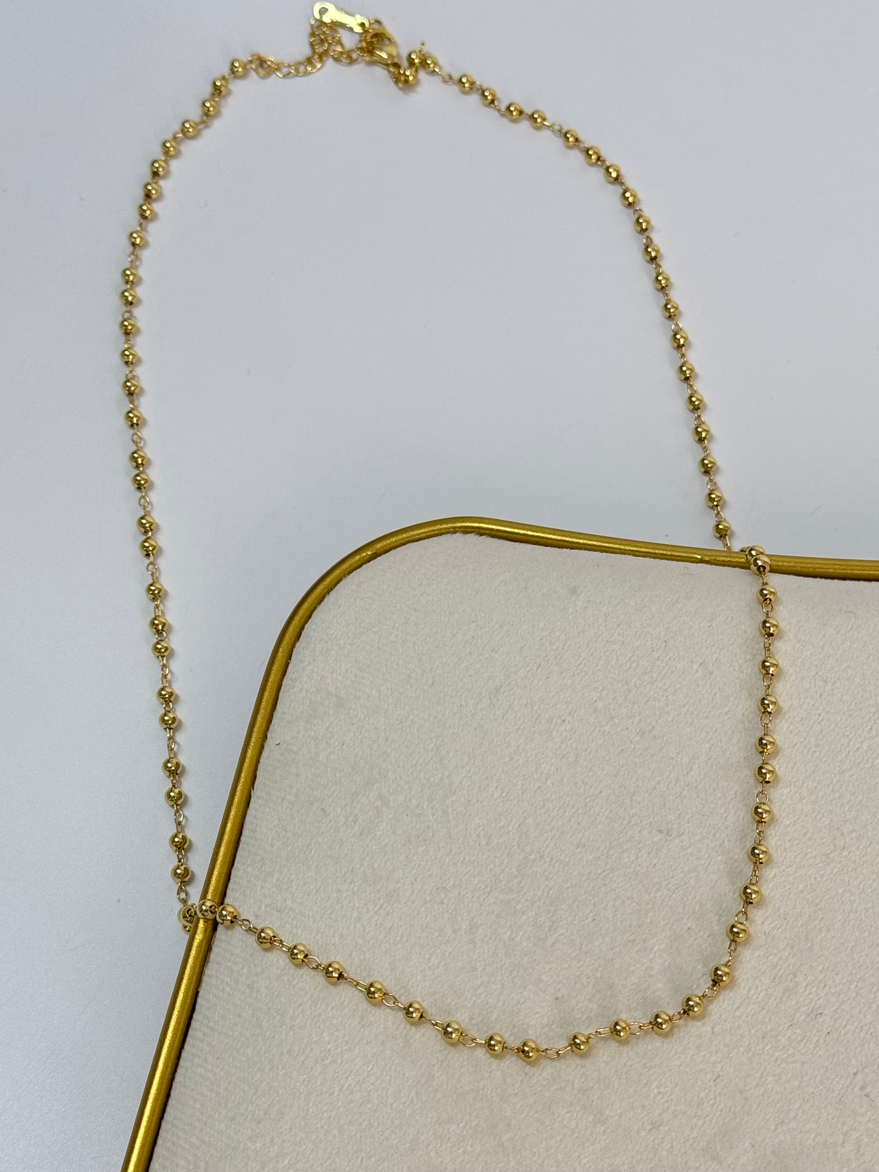 İTHAL UZUN DORİKA DETAYLI GOLD KOLYE