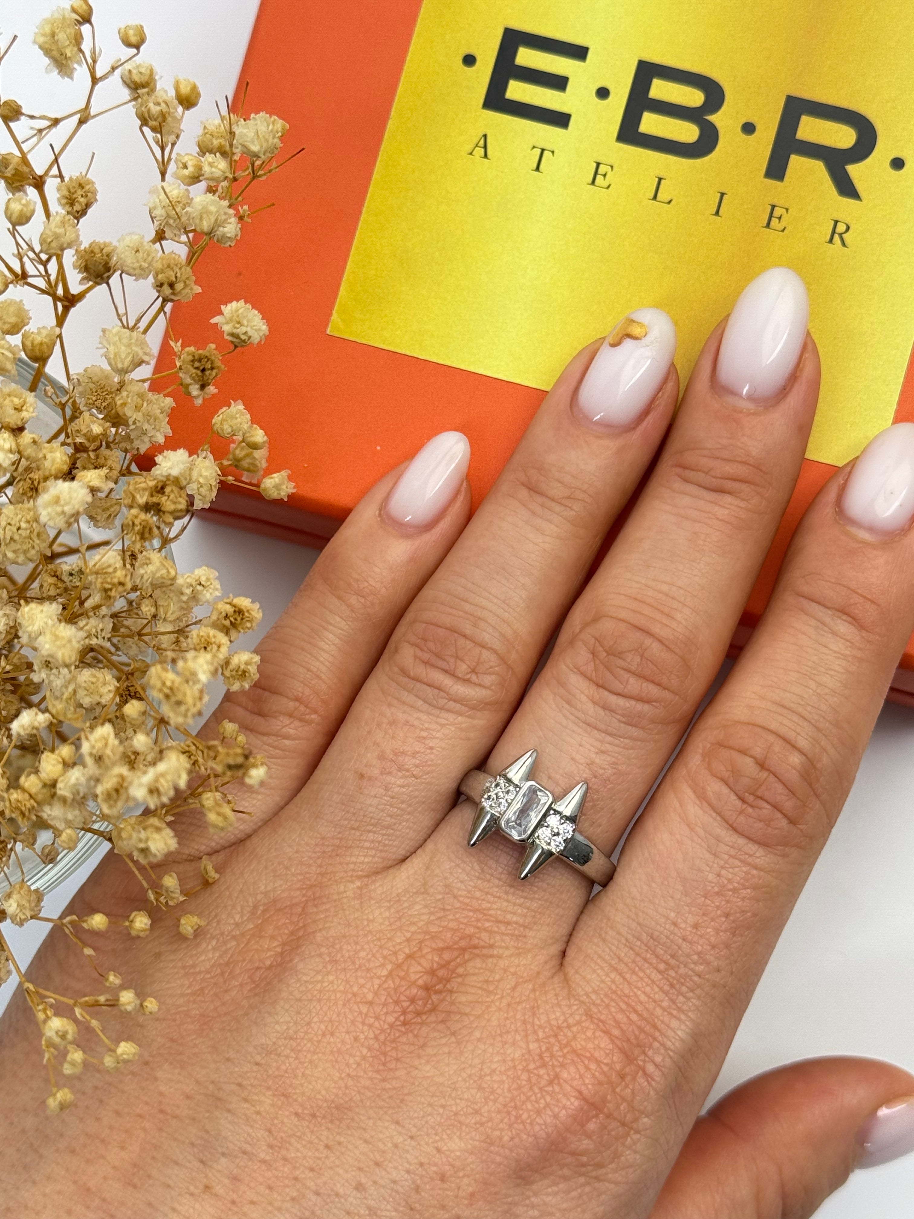 İTHAL TAŞLI SİLVER AYARLANABİLİR YÜZÜK