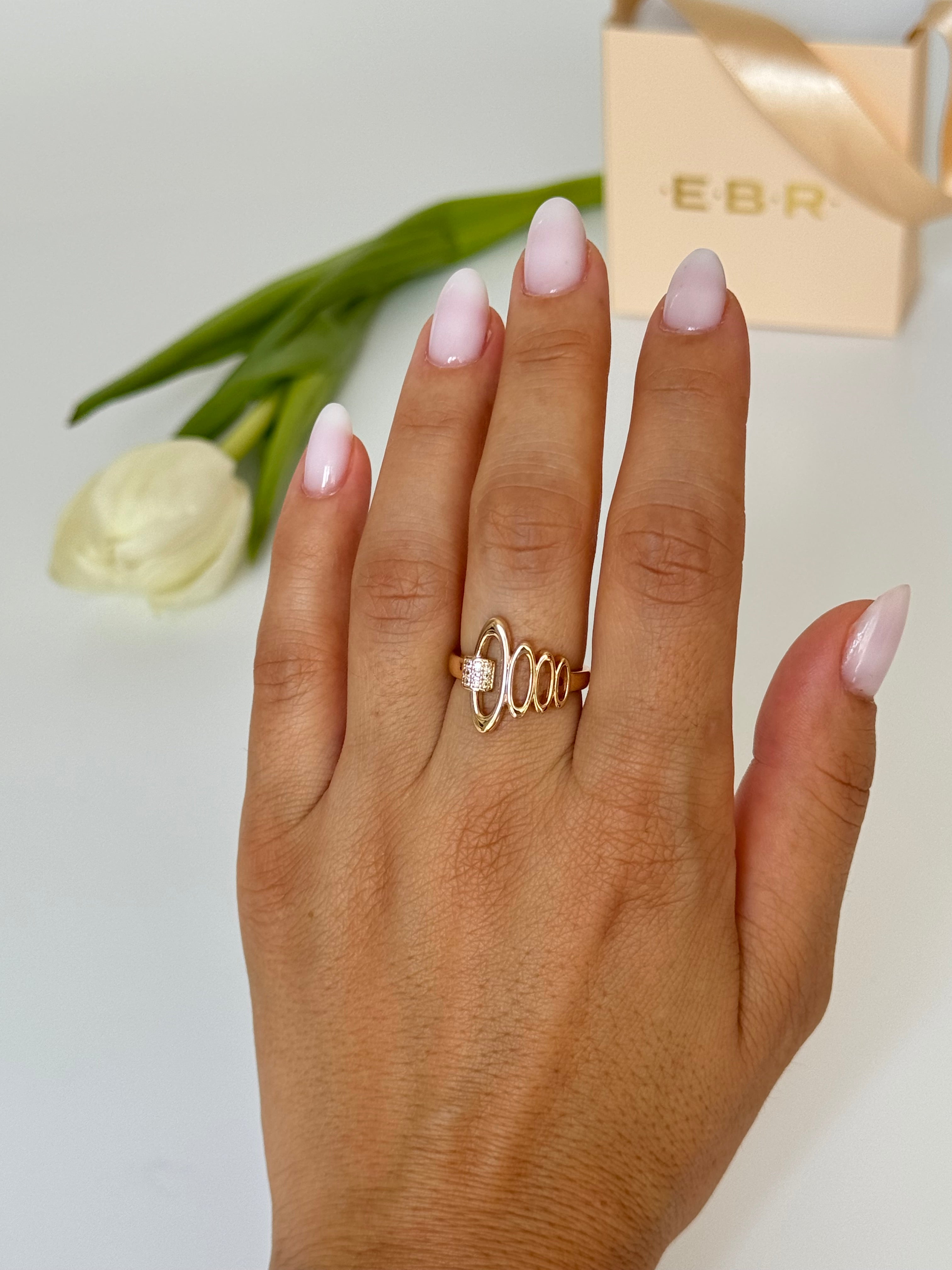 İTHAL DETAYLI GOLD AYARLANABİLİR YÜZÜK