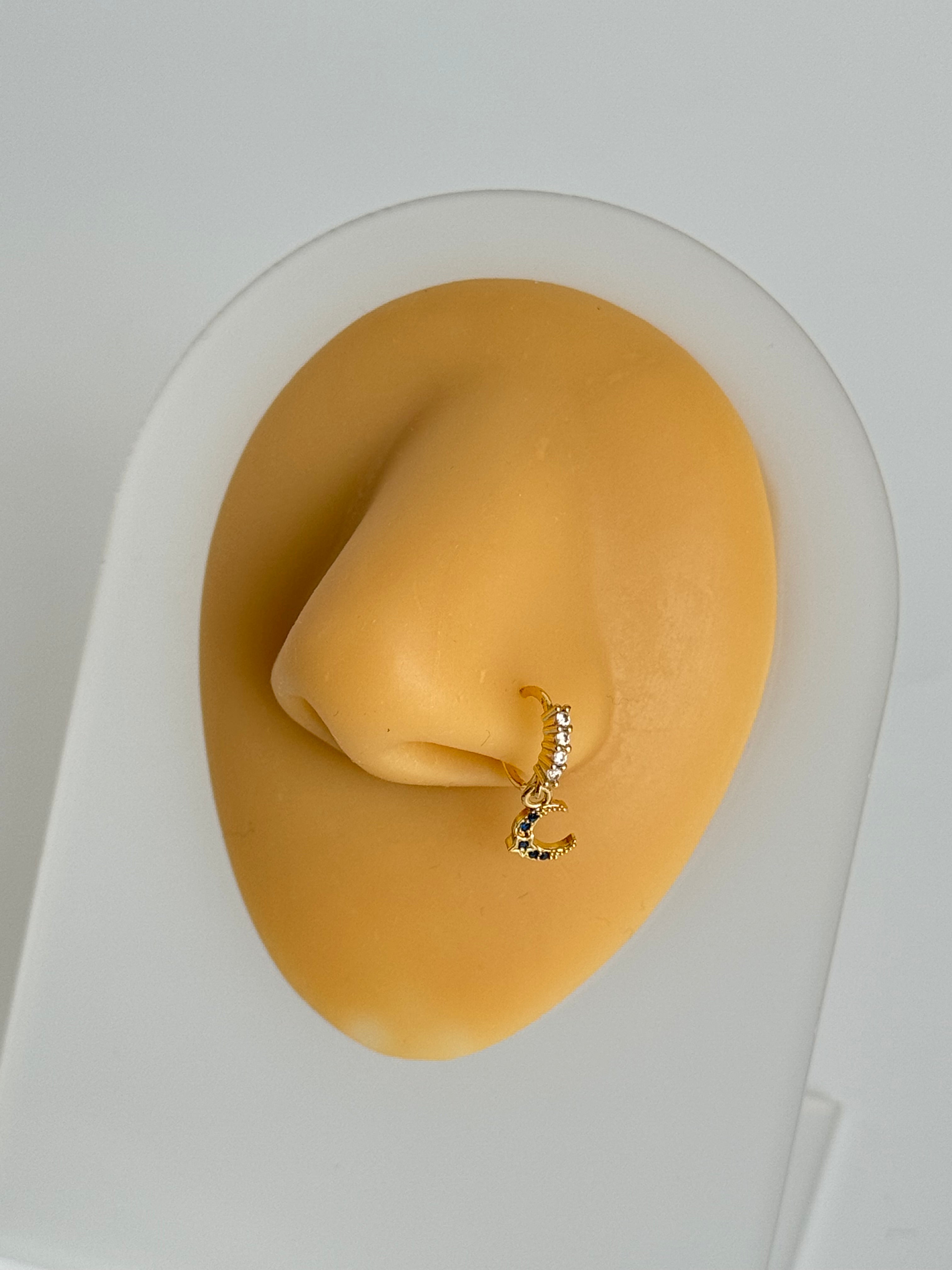 İTHAL AY DETAYLI BURUN HIZMA PİERCİNG