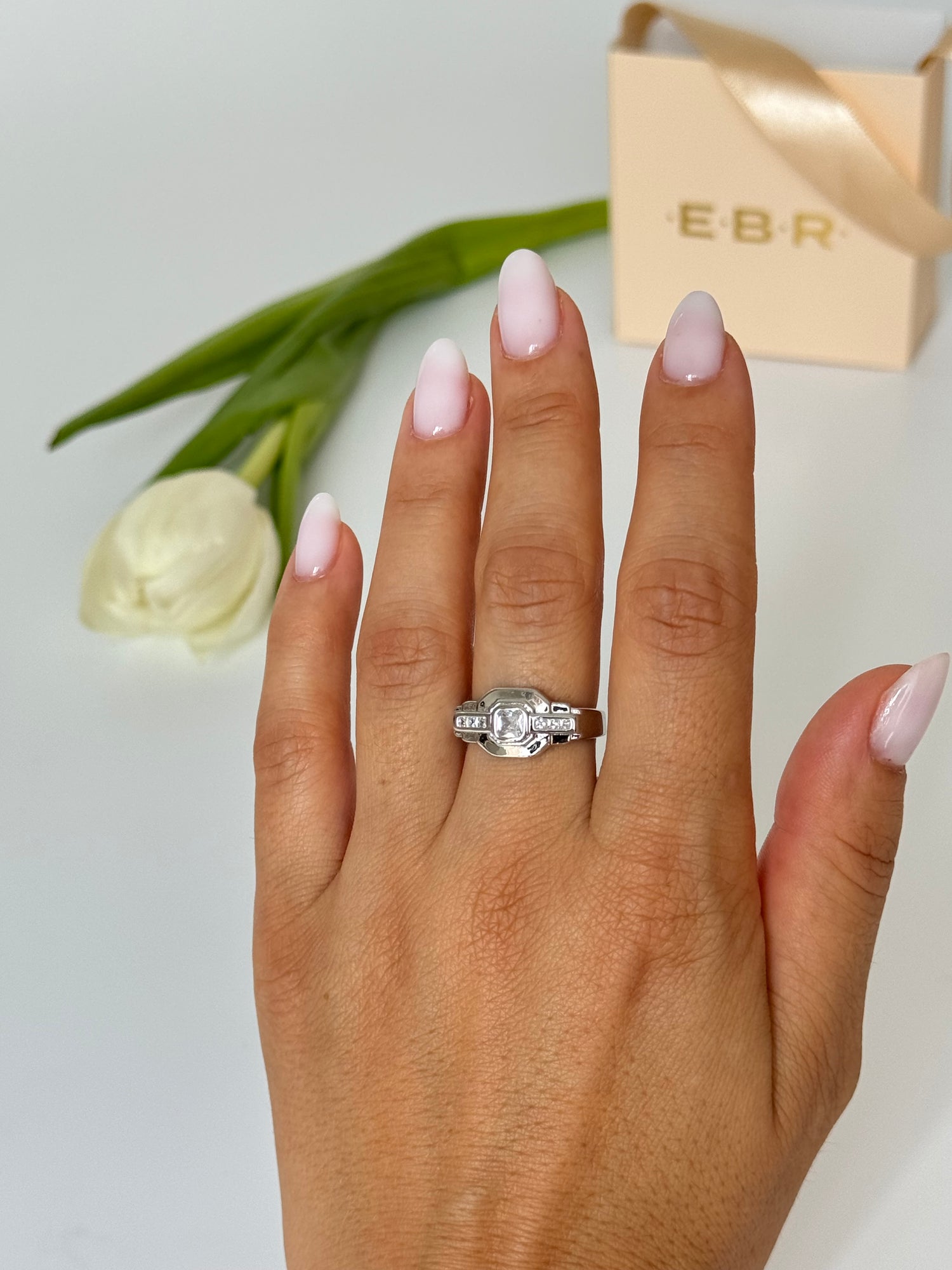 İTHAL TAŞLI VİNTAGE SİLVER AYARLANABİLİR YÜZÜK