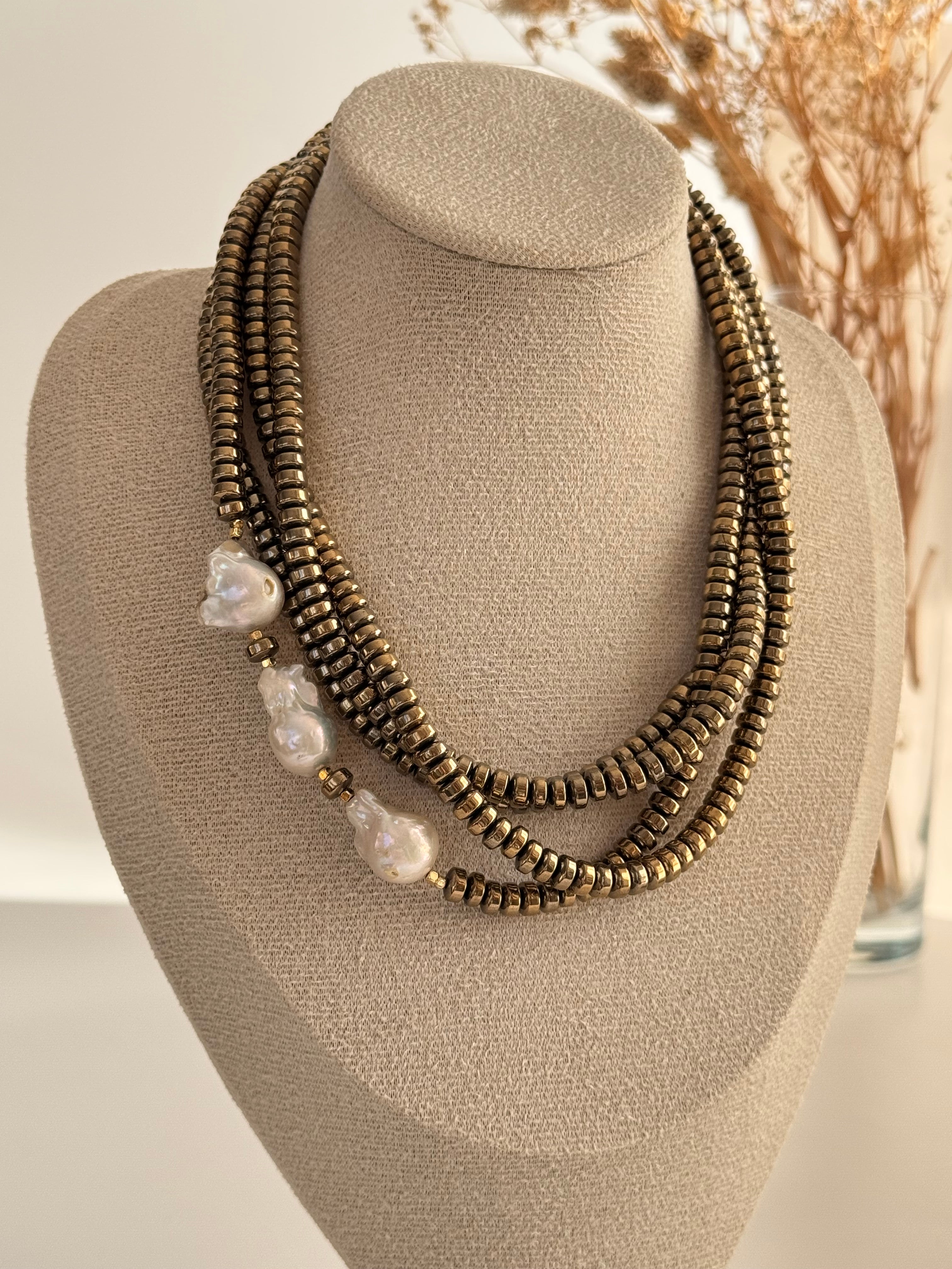 MİNERVA GERÇEK İNCİ DETAYLI KOLYE