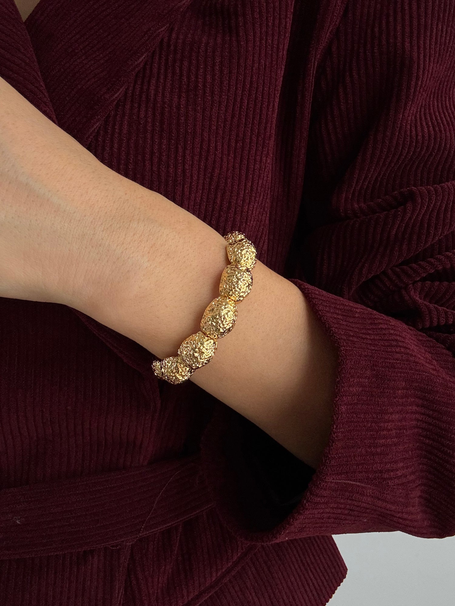 HUBAN ALTIN KAPLAMA AYARLANABİLİR GOLD KELEPÇE BİLEKLİK