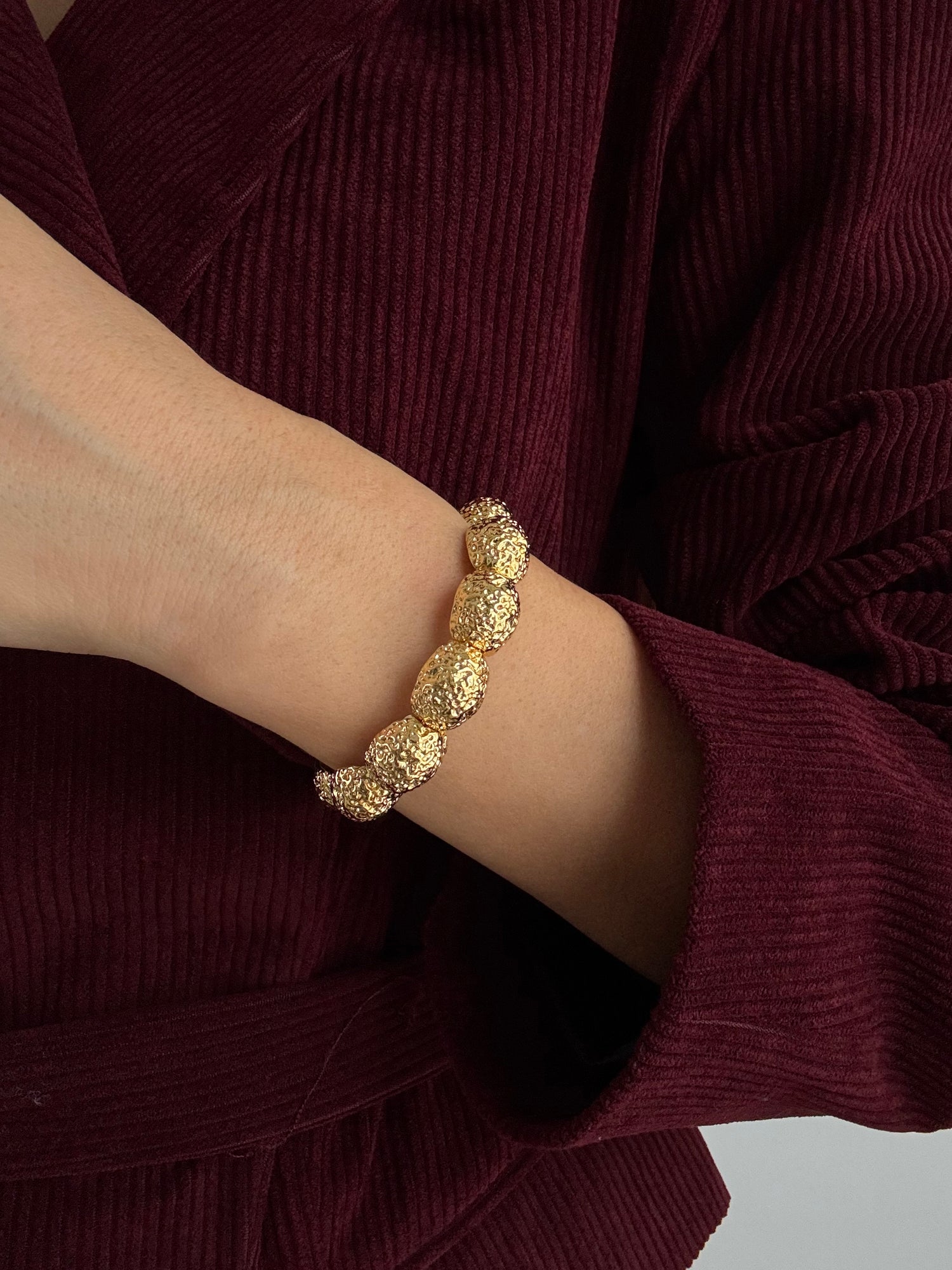 HUBAN ALTIN KAPLAMA AYARLANABİLİR GOLD KELEPÇE BİLEKLİK