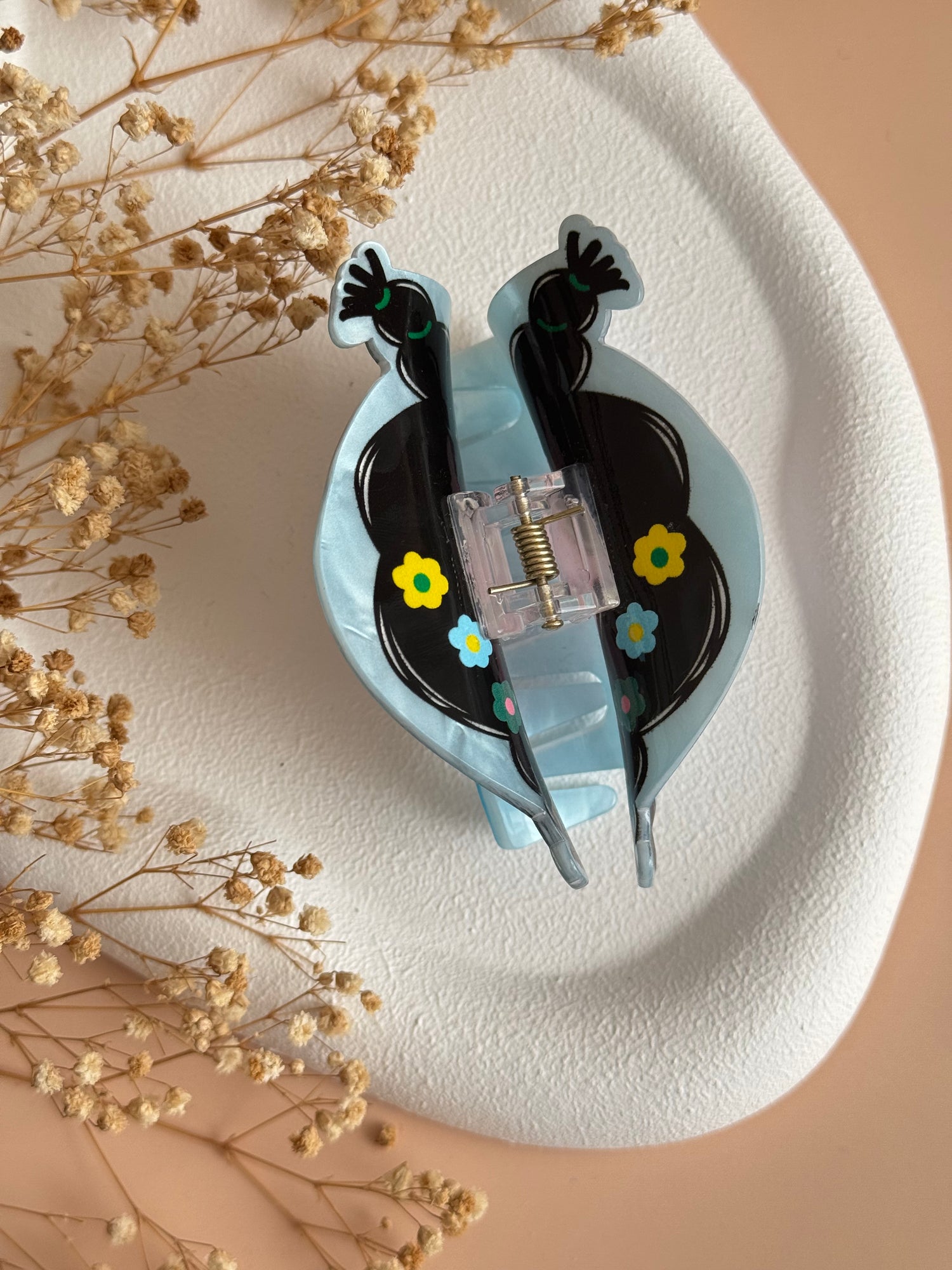 İTHAL KIZ BEBEK DESENLİ KEMİK MANDAL TOKA