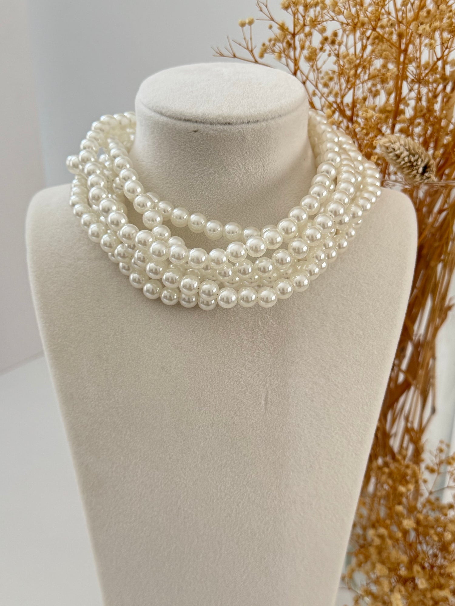 İTHAL İNCİ CHOKER KOLYE