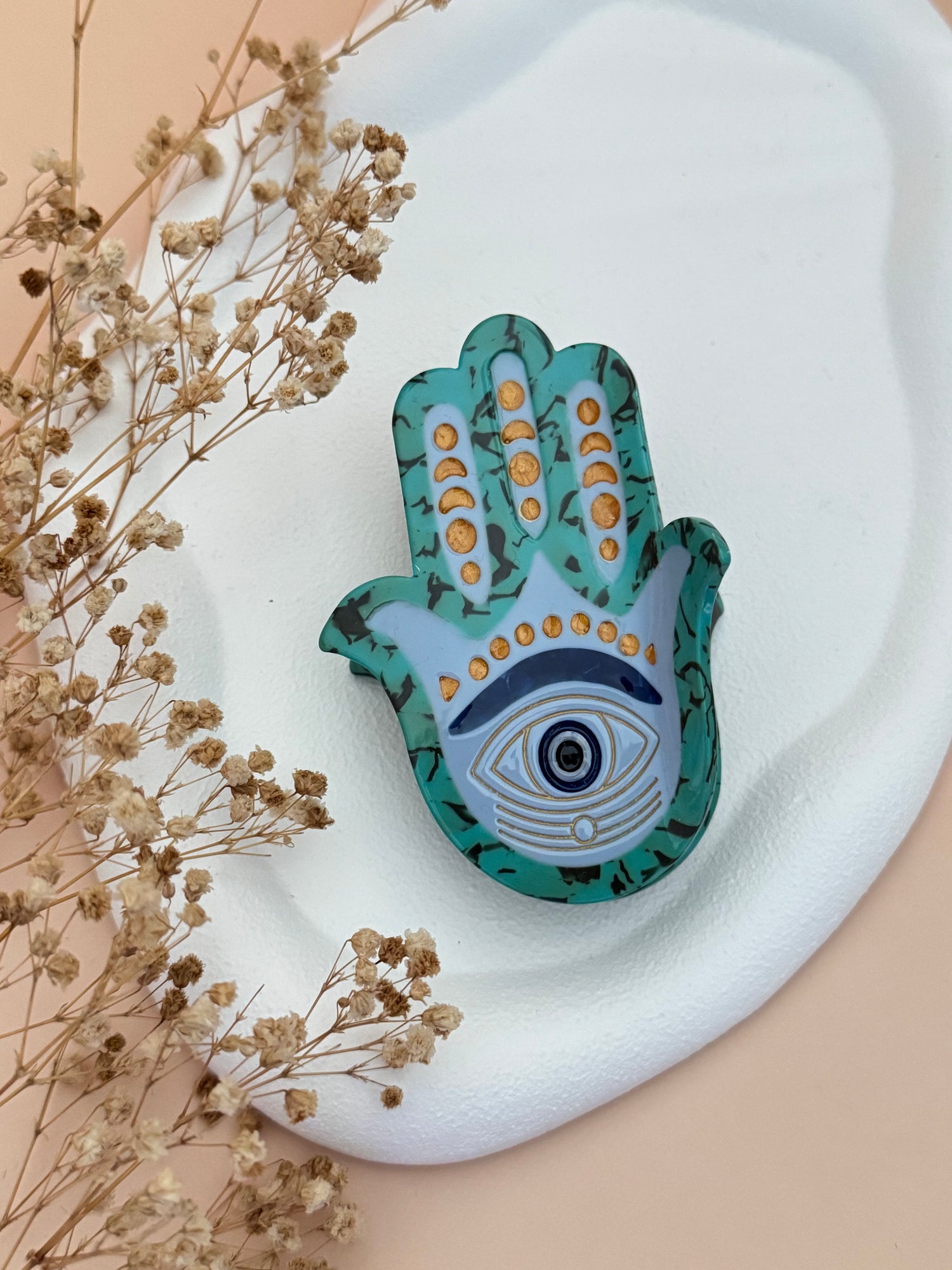 İTHAL FATIMA ANA ELİ KEMİK MANDAL TOKA