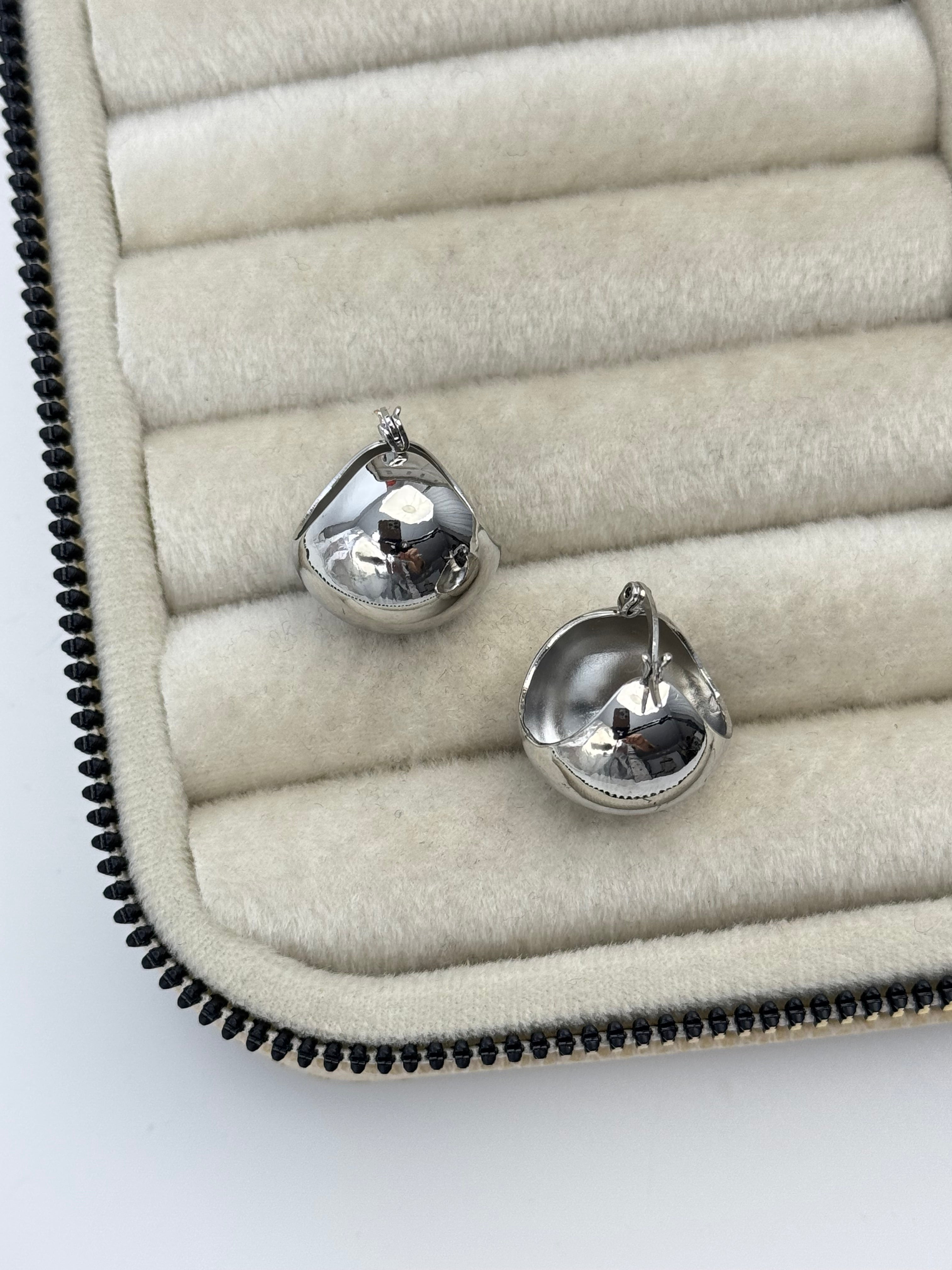 İTHAL SİLVER TOP KÜPE