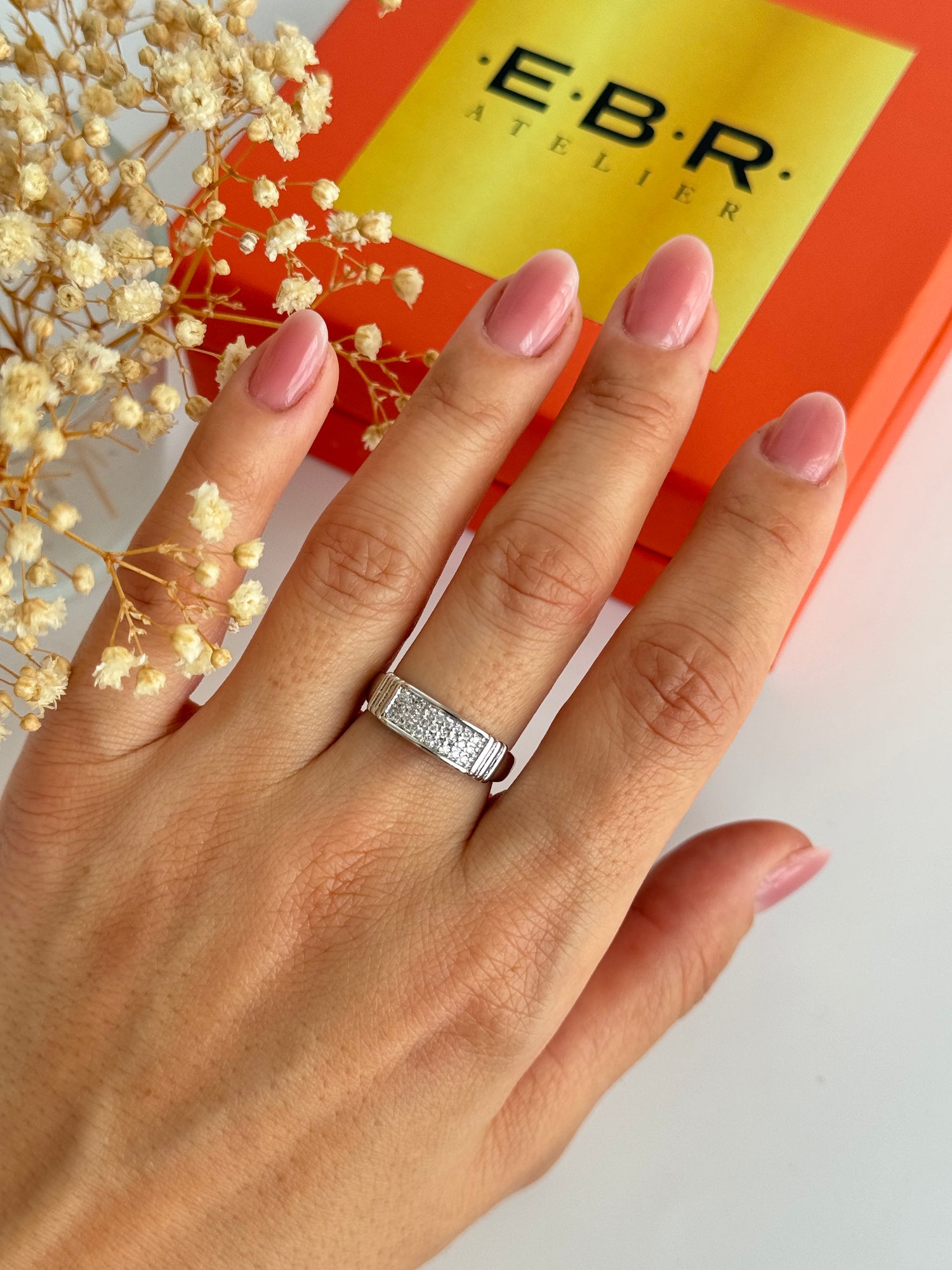 İTHAT TAŞ DETAYLI AYARLANABİLİR SİLVER YÜZÜK