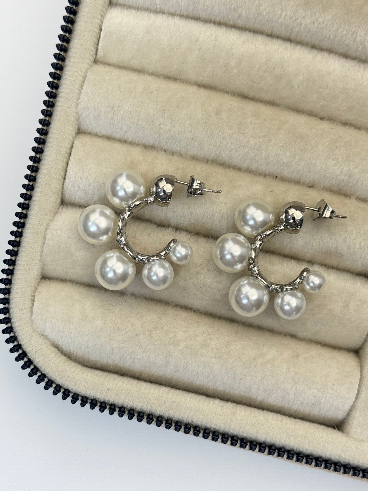 İTHAL İNCİ BÜYÜK BOY SİLVER KÜPE