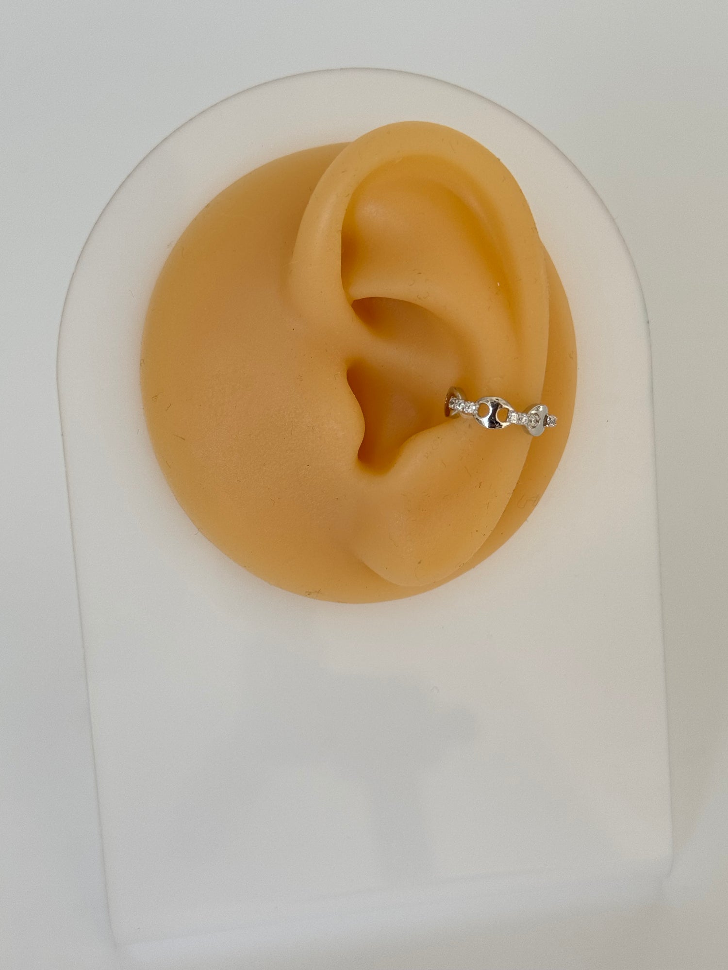 İTHAL DETAYLI SİLVER KIKIRDAK KÜPE EARCUFF