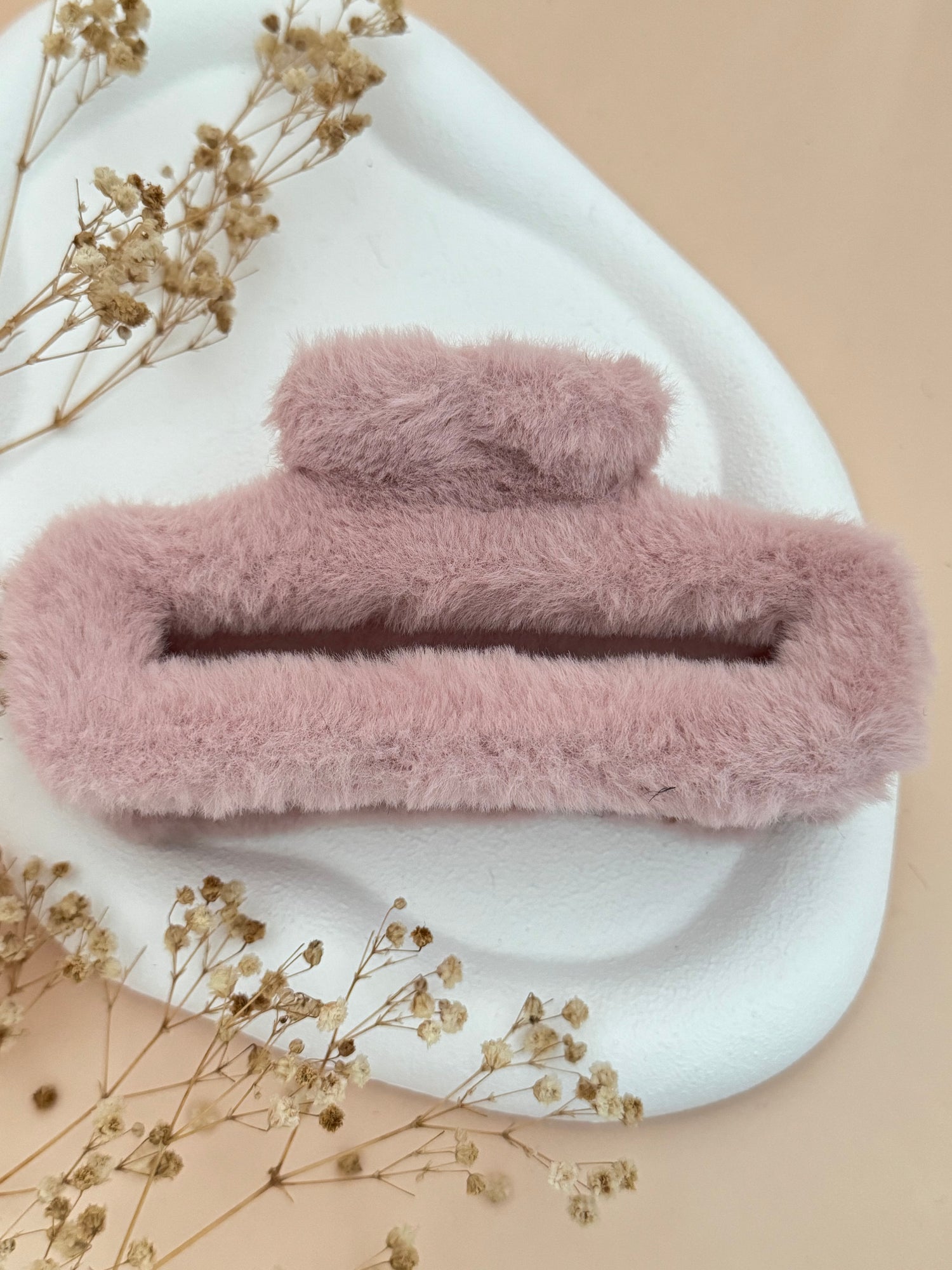 İTHAL PEMBE DİKDÖRTGEN BÜYÜK BOY PELUŞ MANDAL TOKA