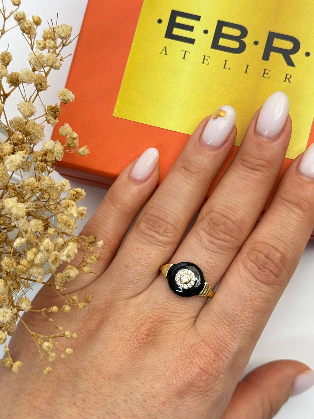 İTHAL SİYAH MİNELİ AYARLANABİLİR YÜZÜK